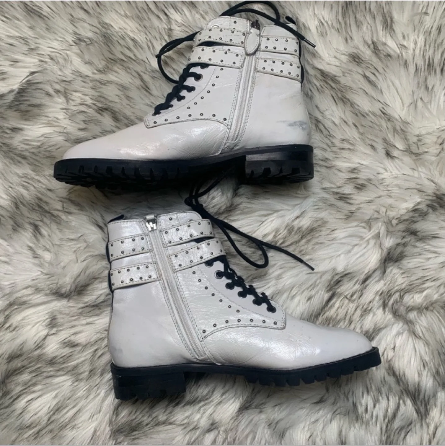 Rebecca Minkoff Jaiden stud combat boots size 8.5 image indicator(2)