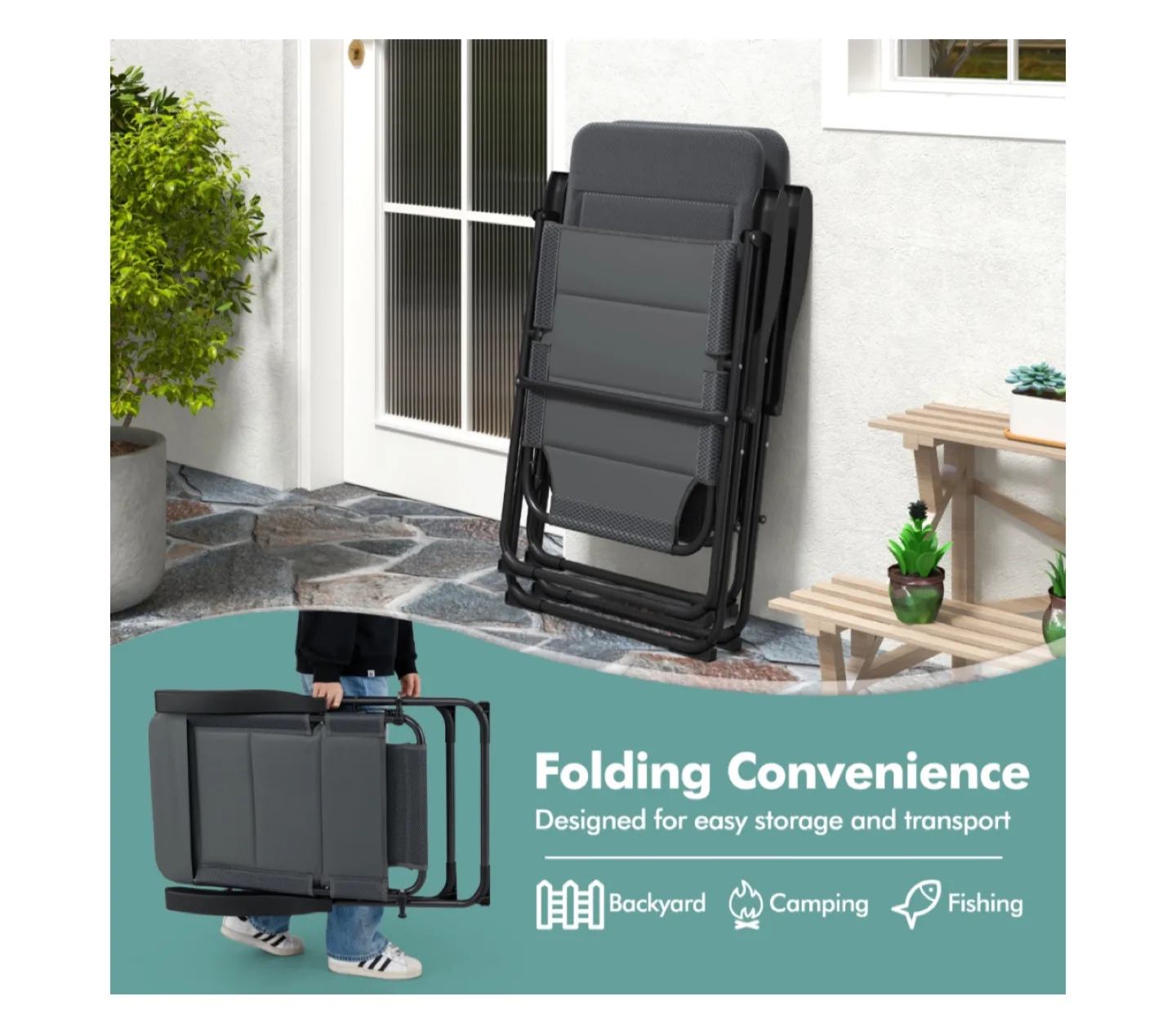 Folding Camping Chair - Adjustable Backrest image indicator(4)