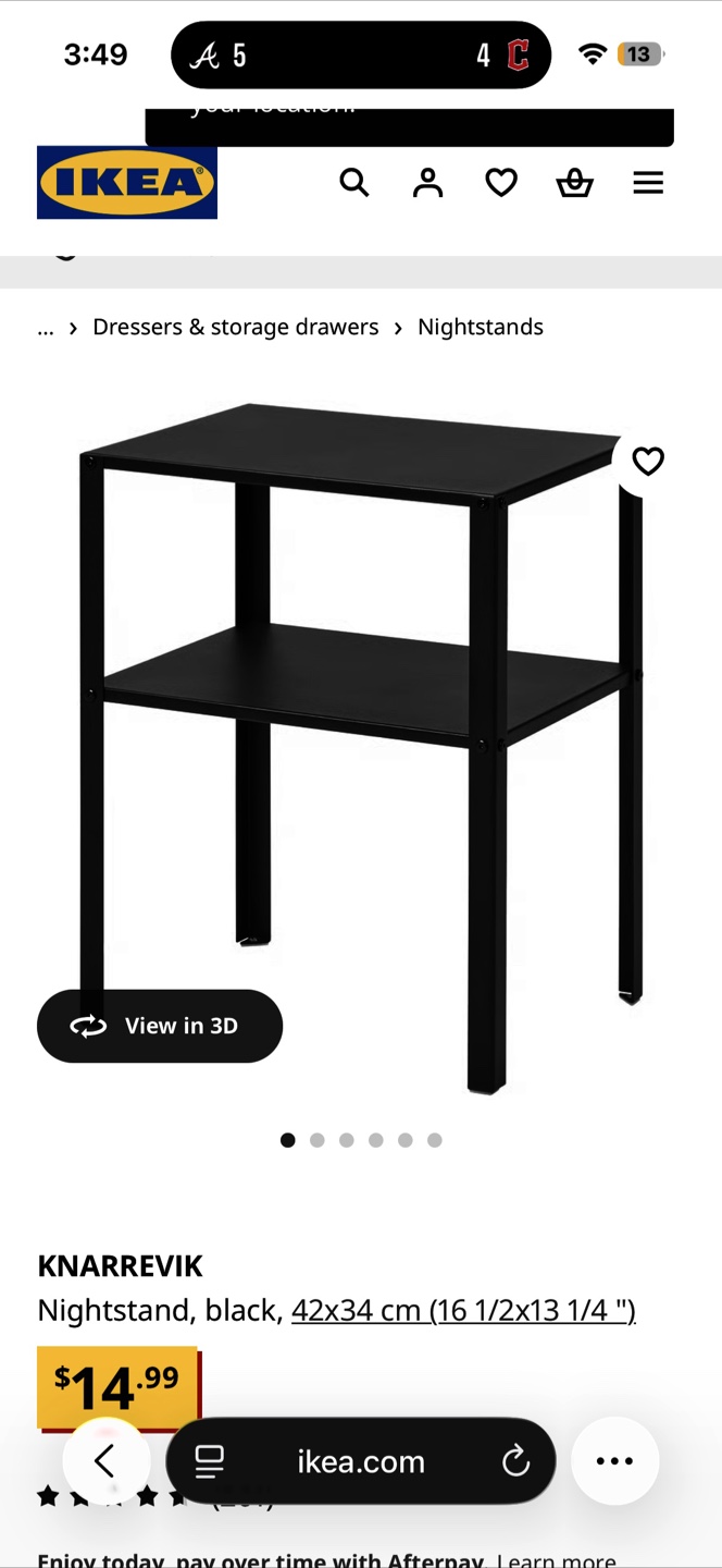 2 IKEA KNARREVIK Nightstand, Black - photo 3