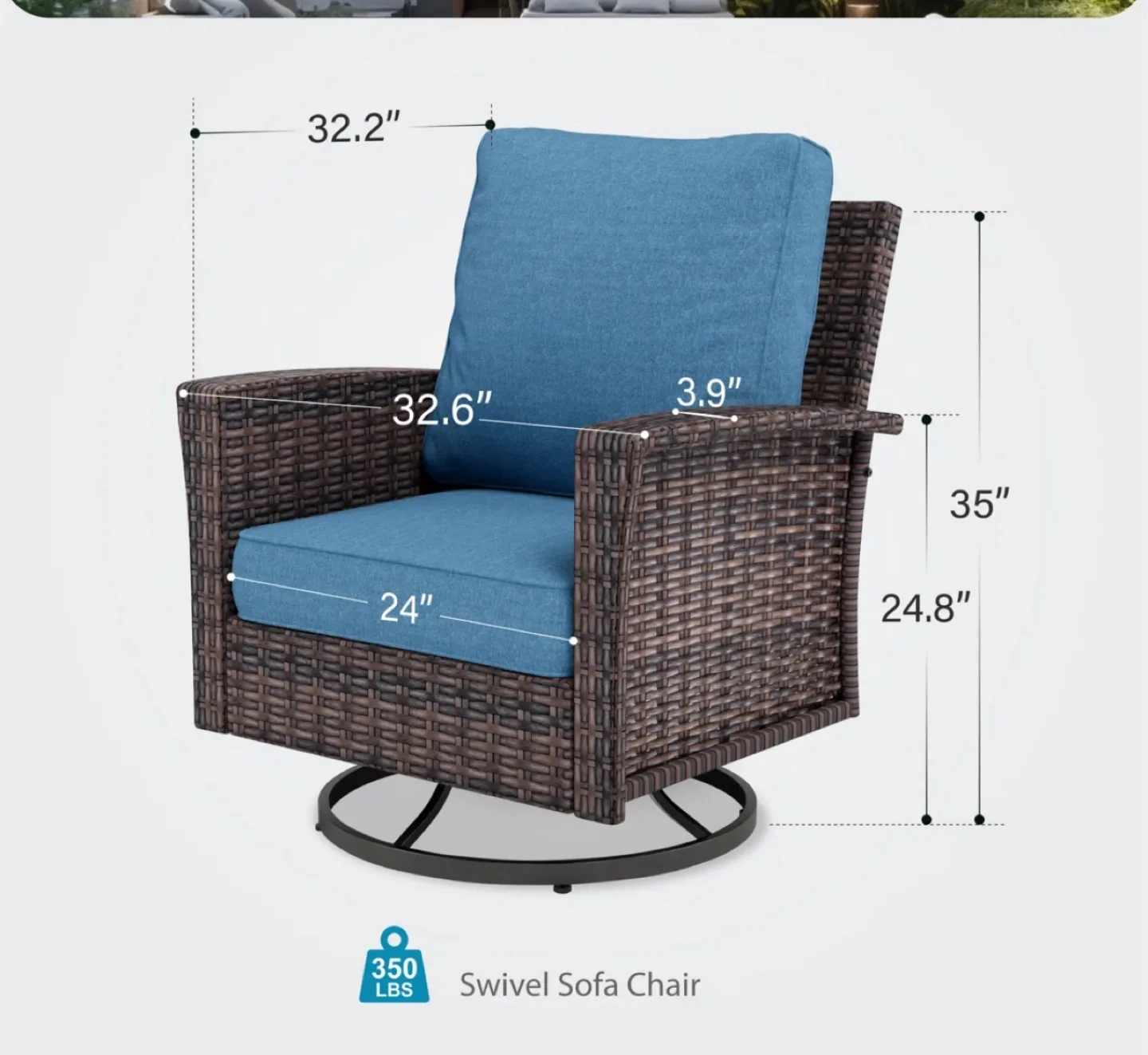 Swivel Sofa Chair PV-048-S image indicator(2)