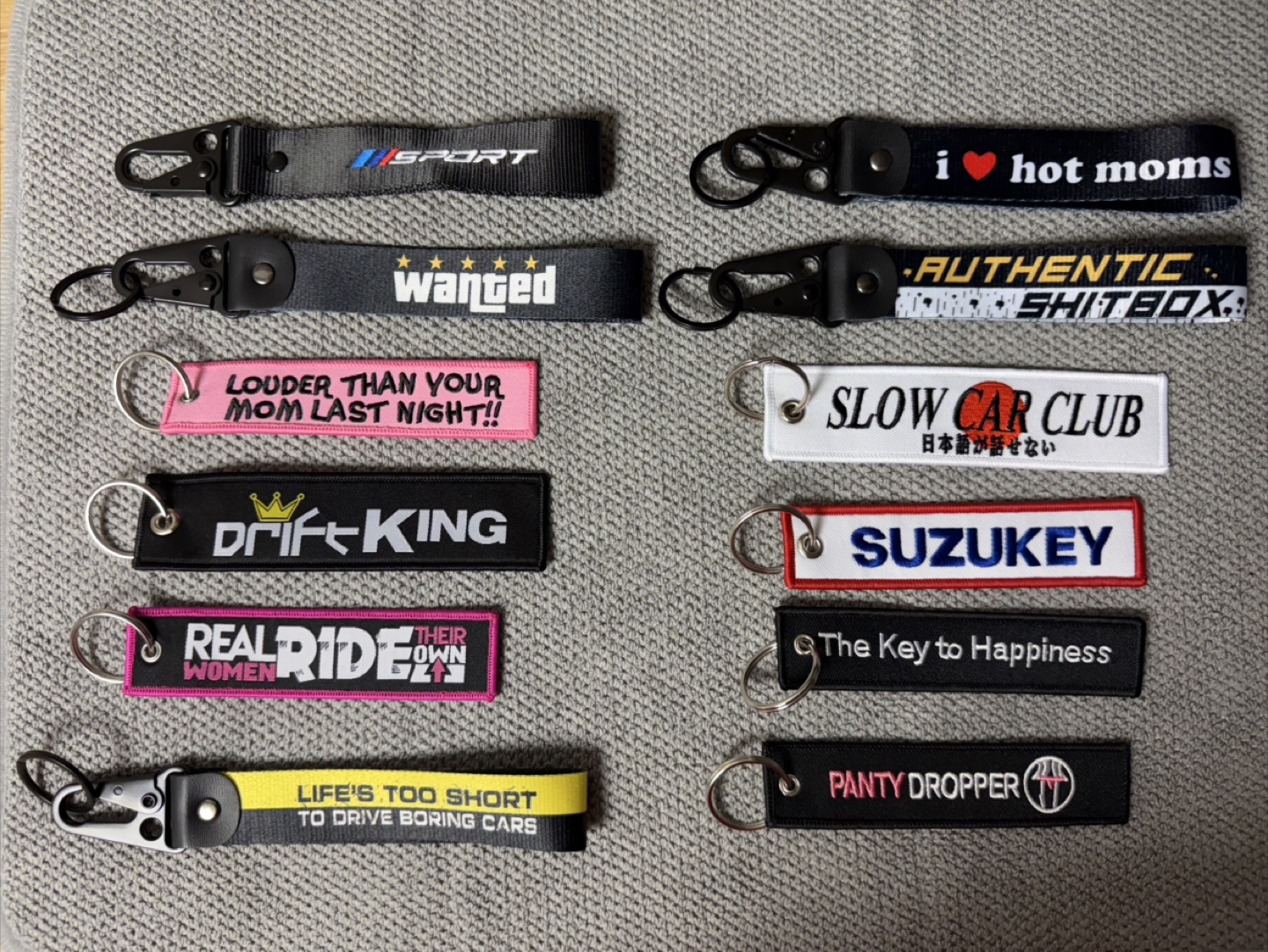 KEYCHAINS / KEYTAGS - funny jdm inspired car keychains