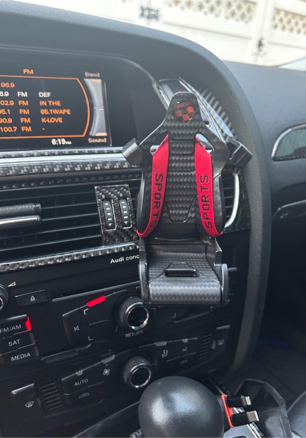 Racing Car Seat Car Phone Holder  | air vent phone holder