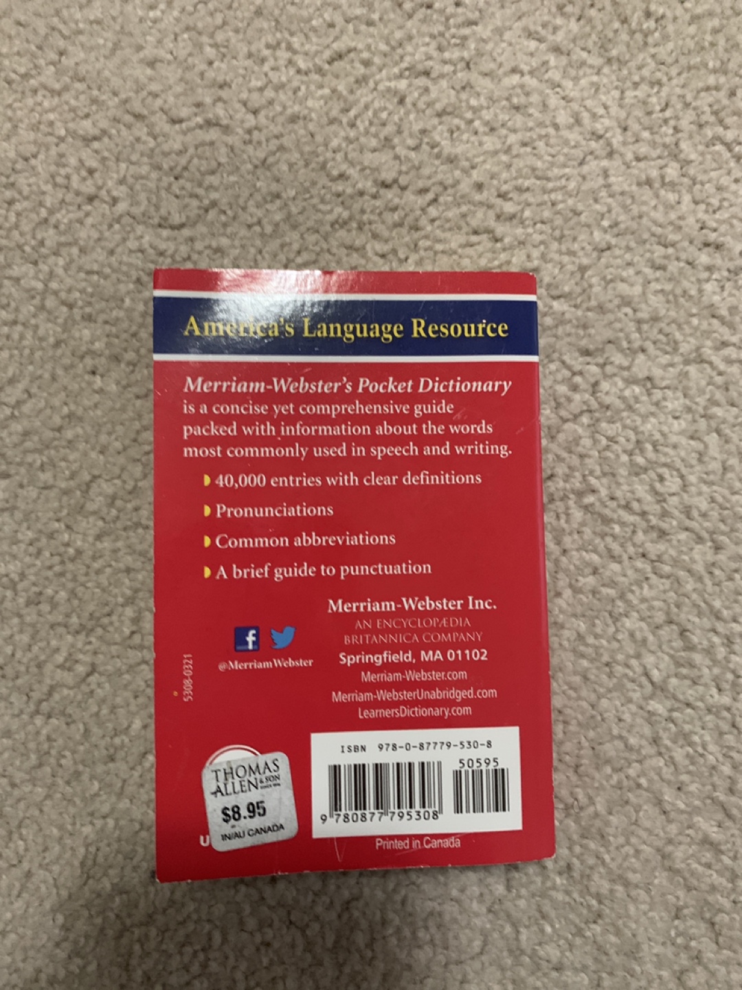 Merriam-Webster's Pocket Dictionary - New Edition - photo 3