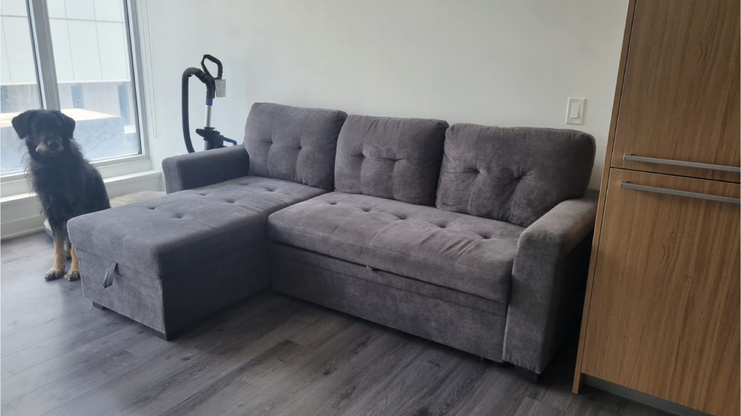 Grey Sectional Sofa with Ottoman - photo 4