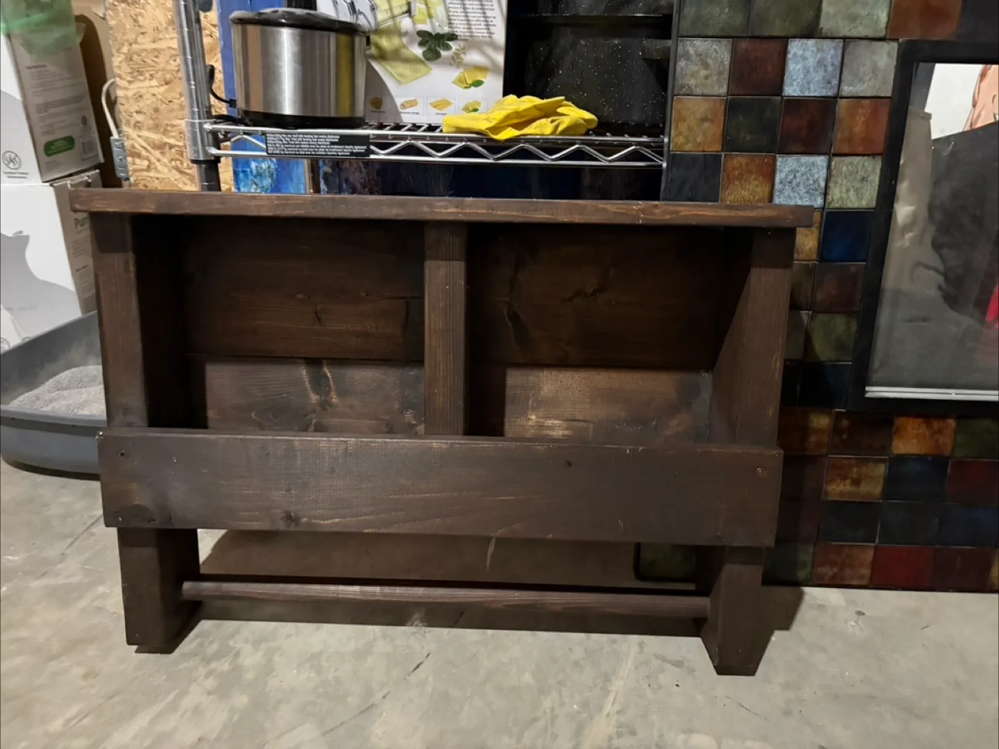 Dark Brown Wooden Shelf thumbnail