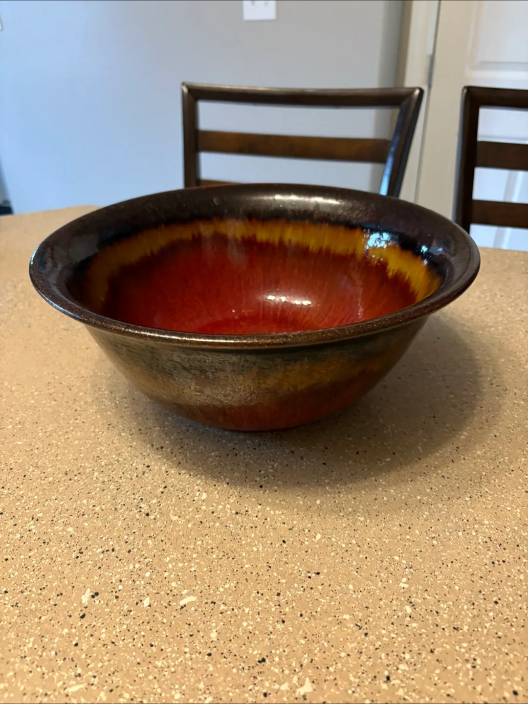 Decorative Ceramic Bowl - Red/Brown thumbnail