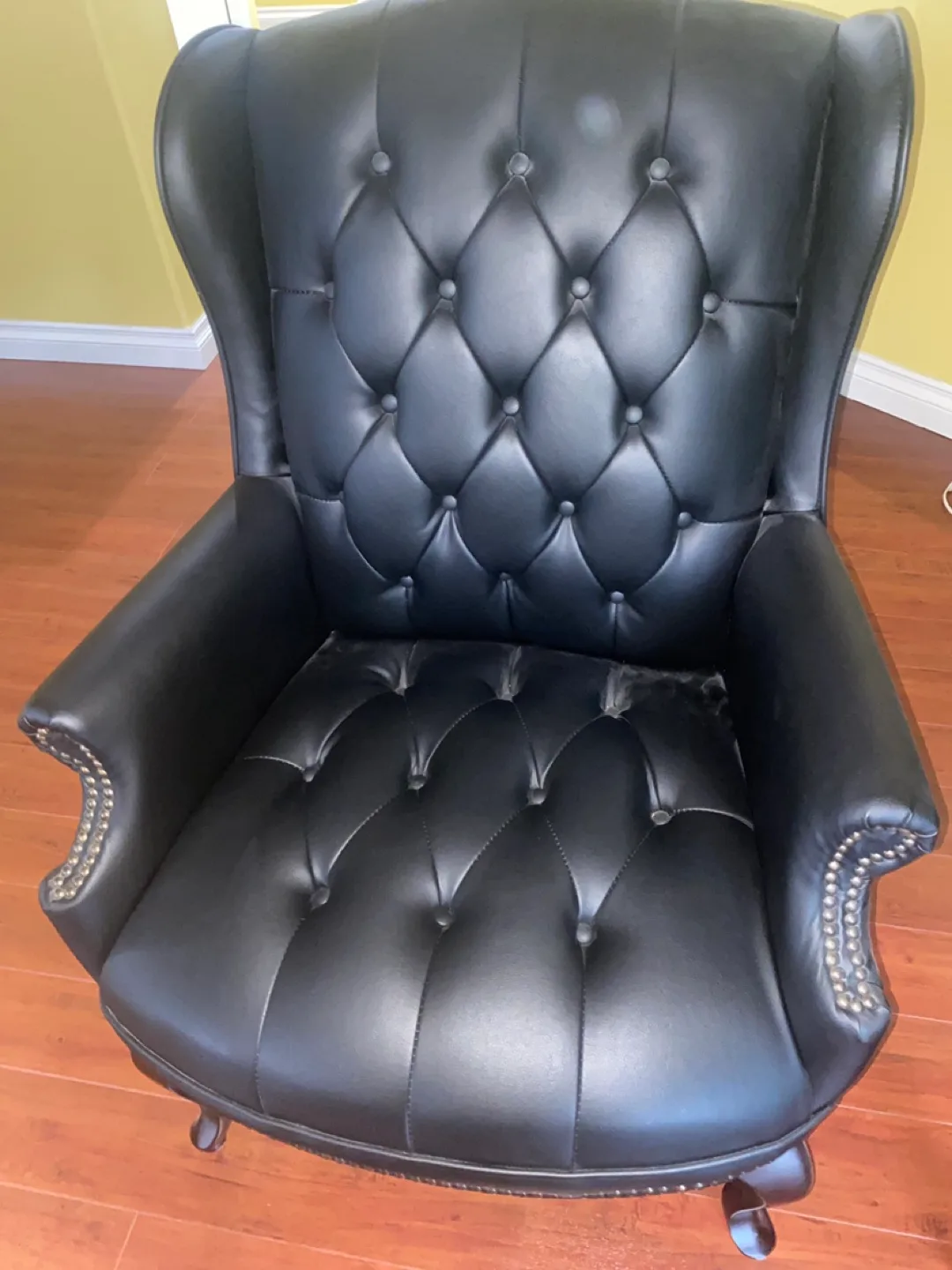 Black Leather Wingback Chairs -  set of 2 image indicator(2)