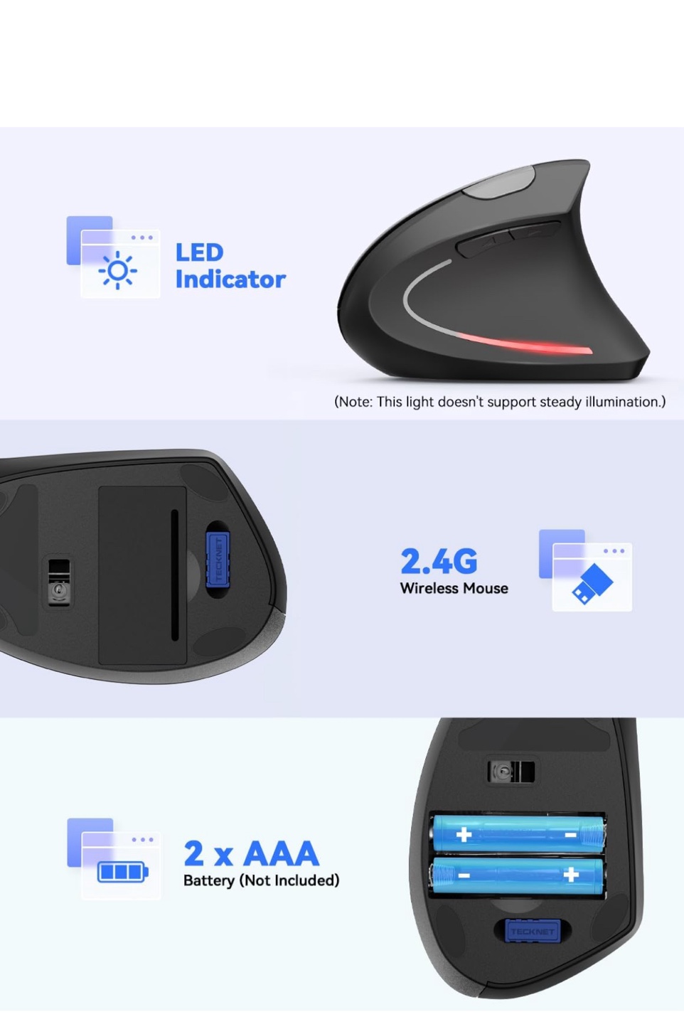 Ergonomic Wireless Mouse - photo 4