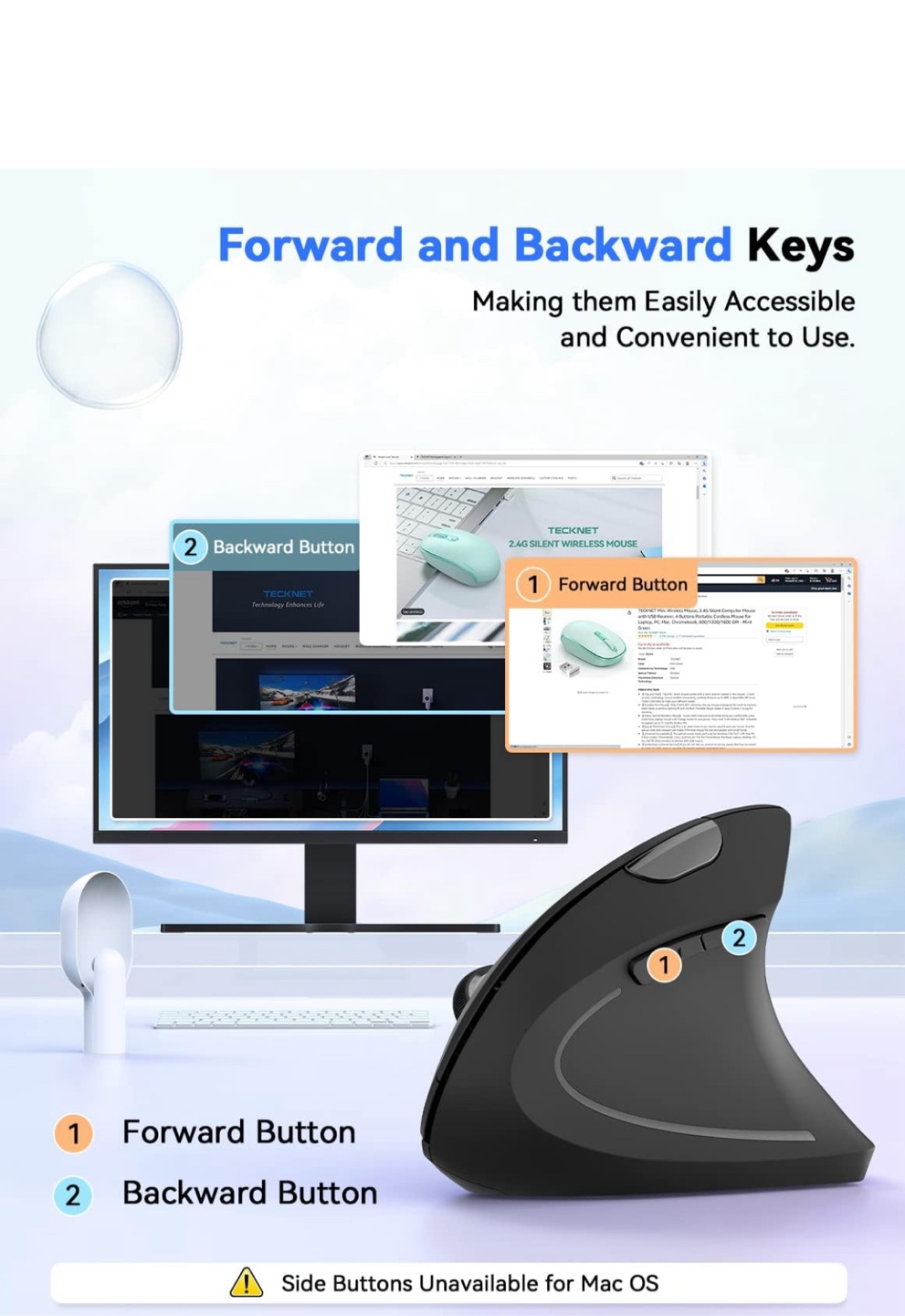 Ergonomic Wireless Mouse - photo 3