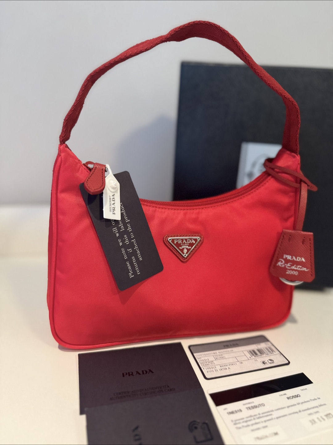 Prada Re-Edition 2000 Mini Bag - Rosso - photo 2