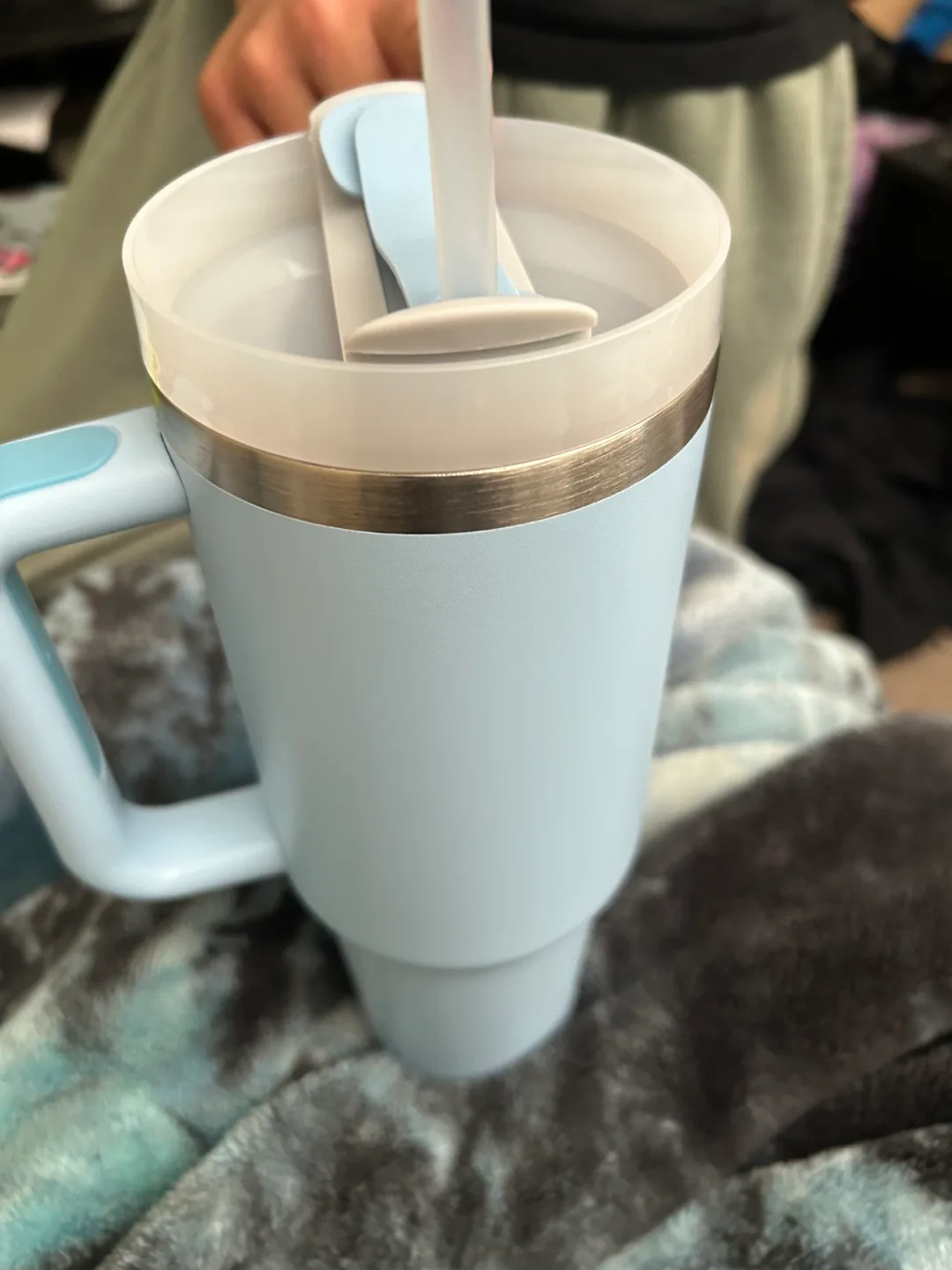 Light Blue Tumbler with Handle thumbnail