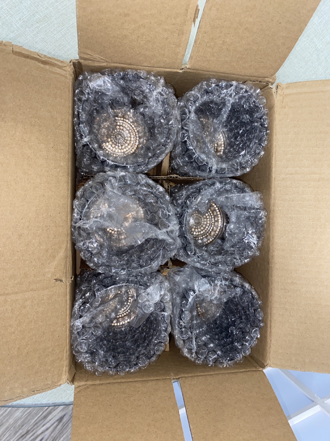 Kate Aspen Smoke Grey Textured Glass (Set of 6) - photo 4