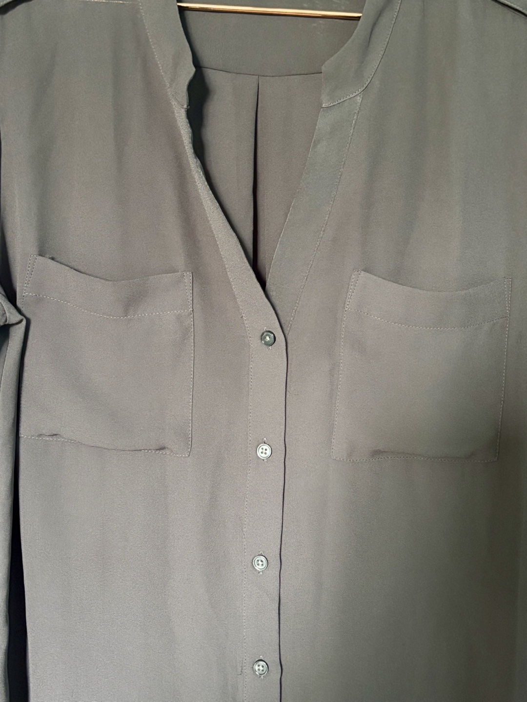 Banana Republic Charcoal Grey Blouse - photo 2