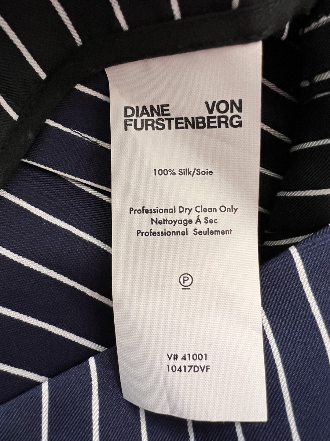 Diane von Furstenberg Striped Silk Dress Size P - photo 4