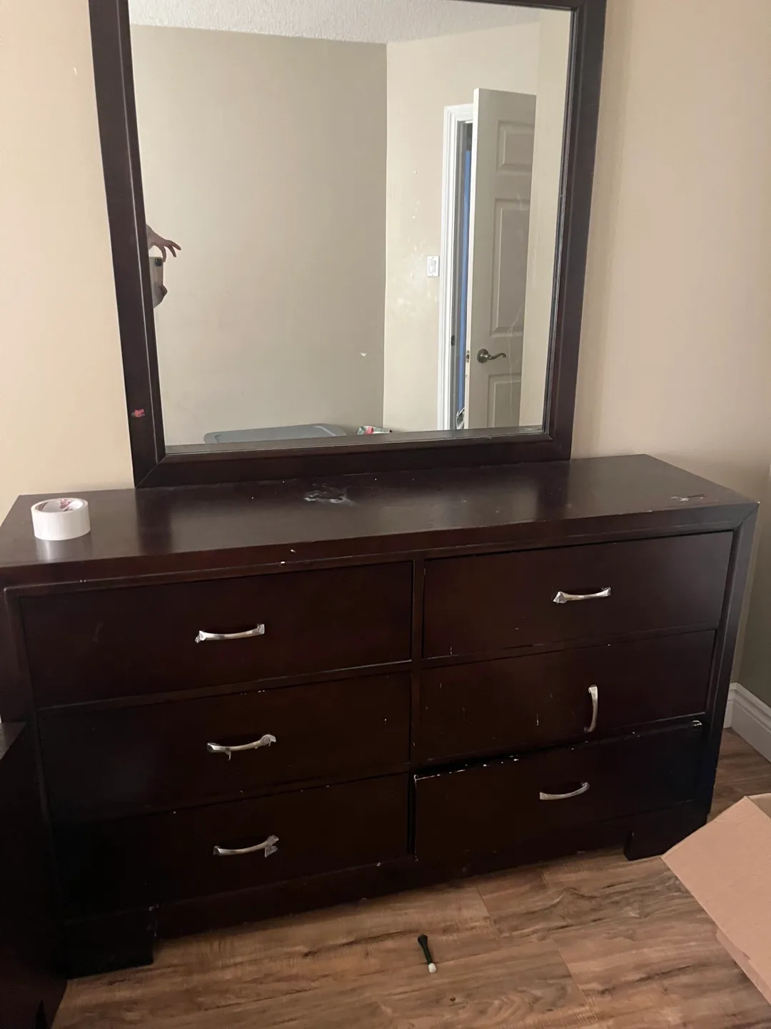 Dresser with Mirror - Dark Brown image indicator(3)