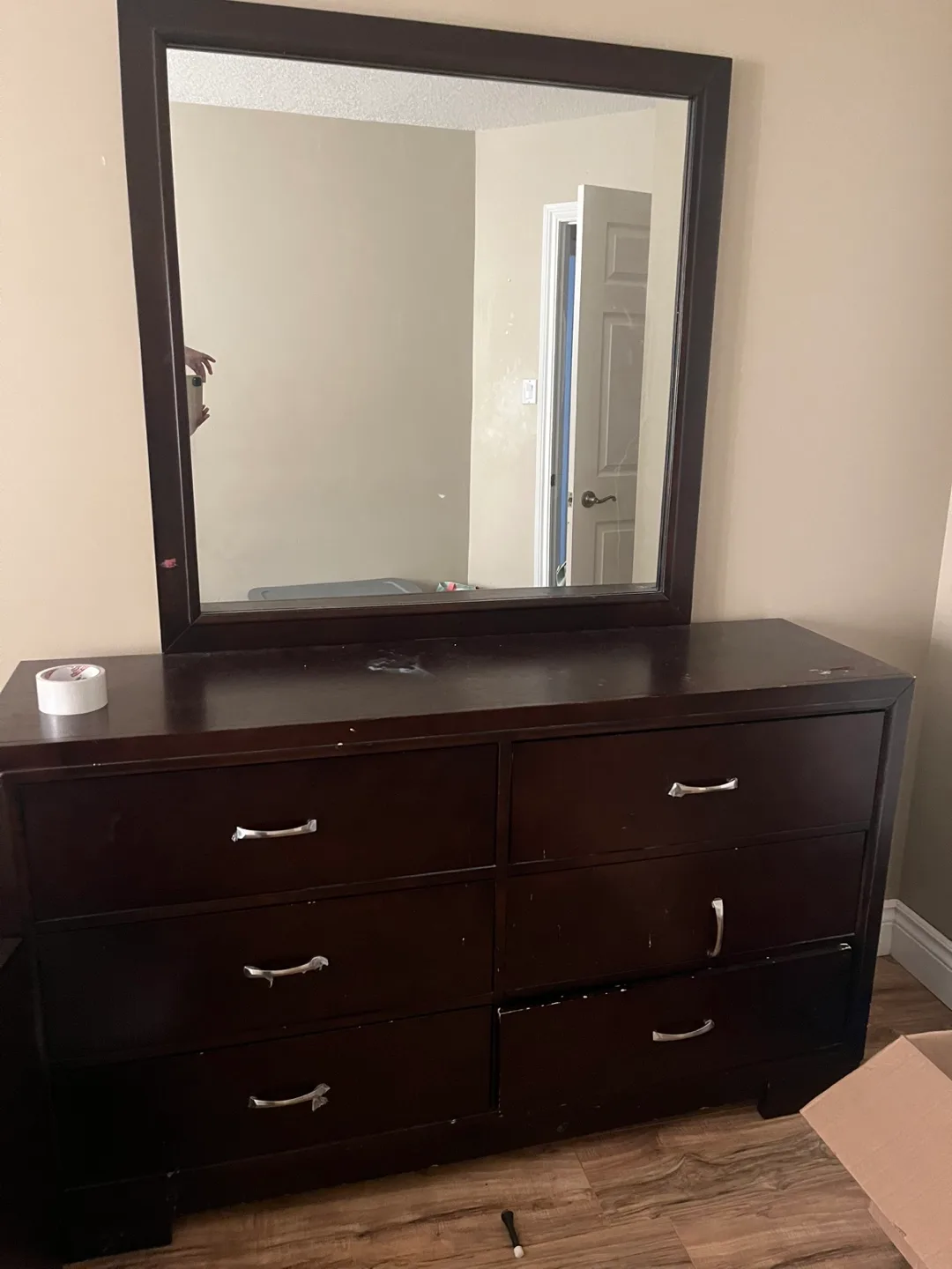 Dresser with Mirror - Dark Brown image indicator(4)