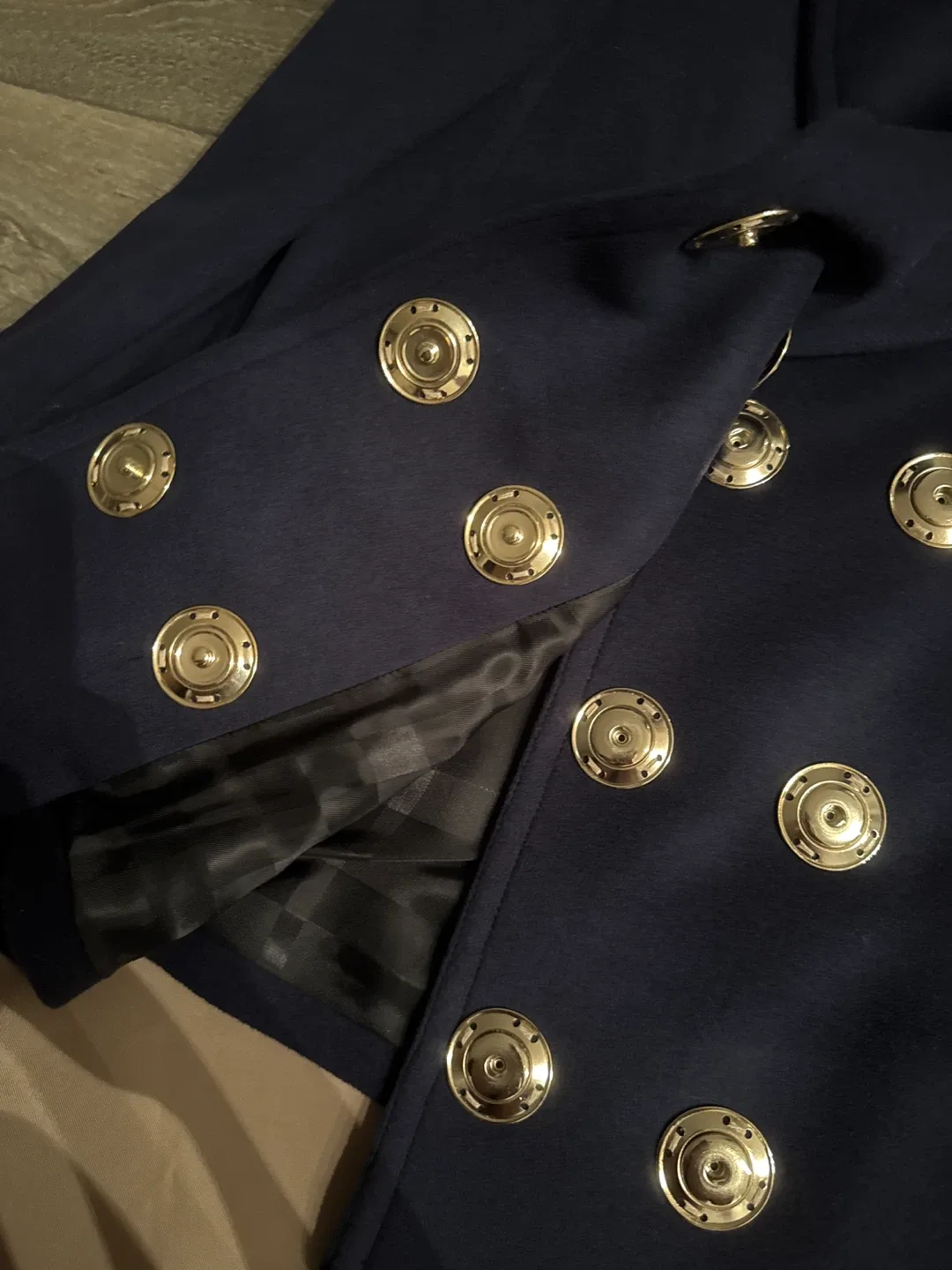 🧡Burberry Wool Cashmere Blend Navy Pea Coat image indicator(3)