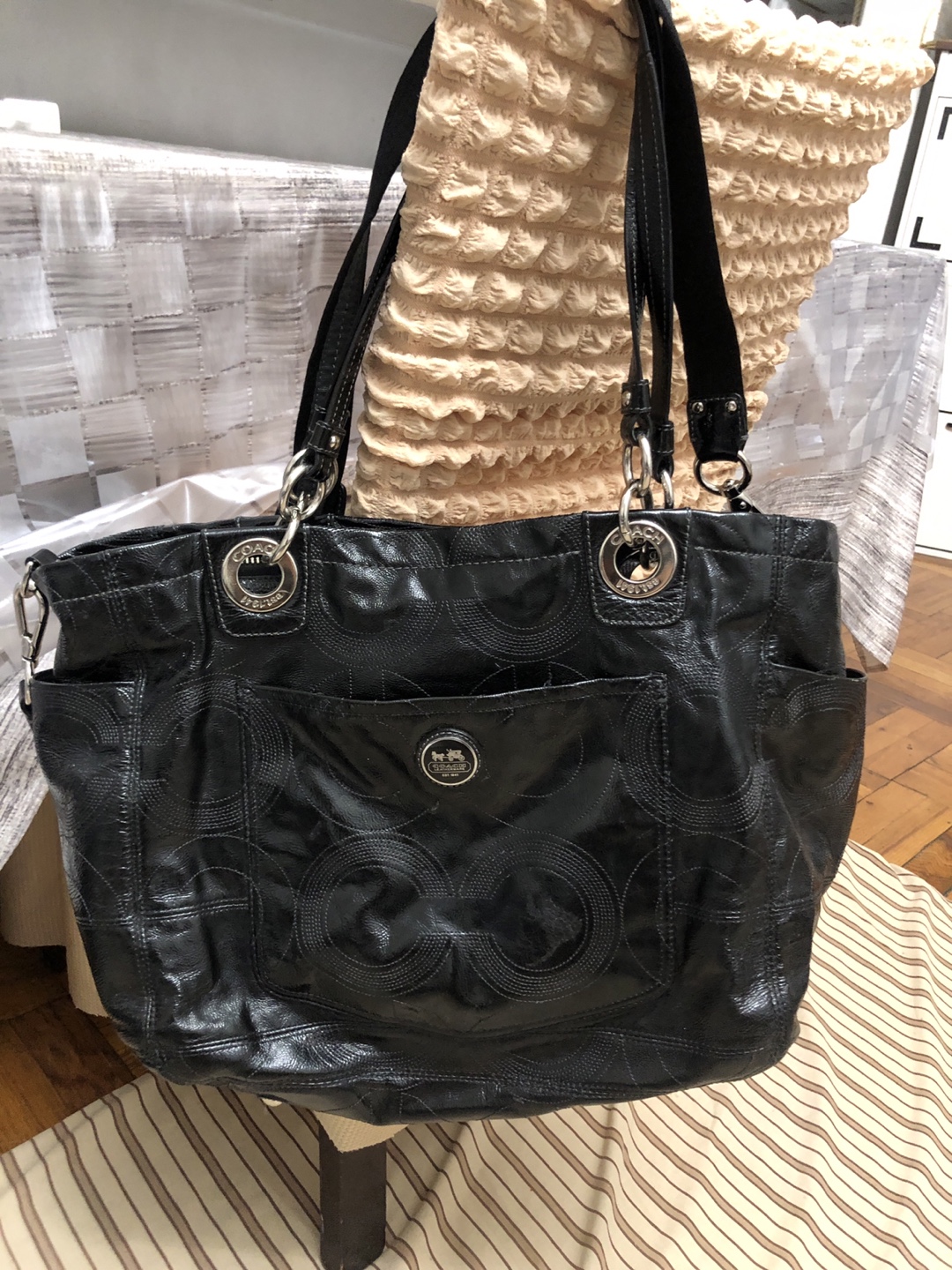 Coach Black Leather Tote Bag - photo 2