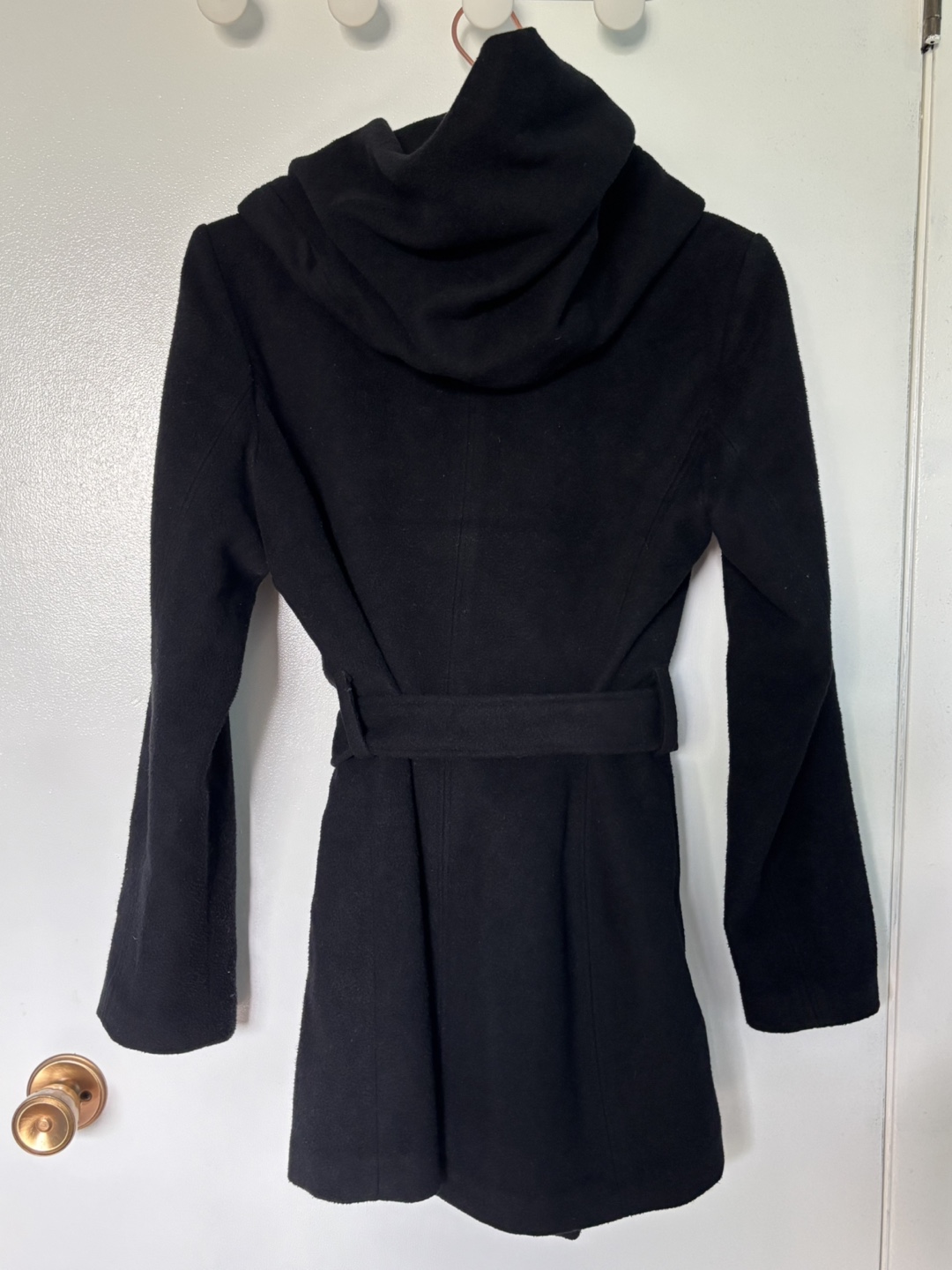 Banana Republic Black Hooded Wool Coat - photo 4
