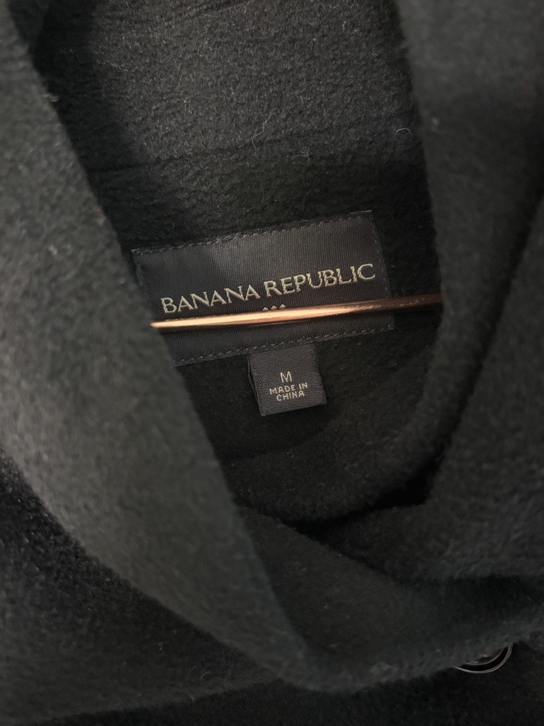 Banana Republic Black Hooded Wool Coat - photo 3