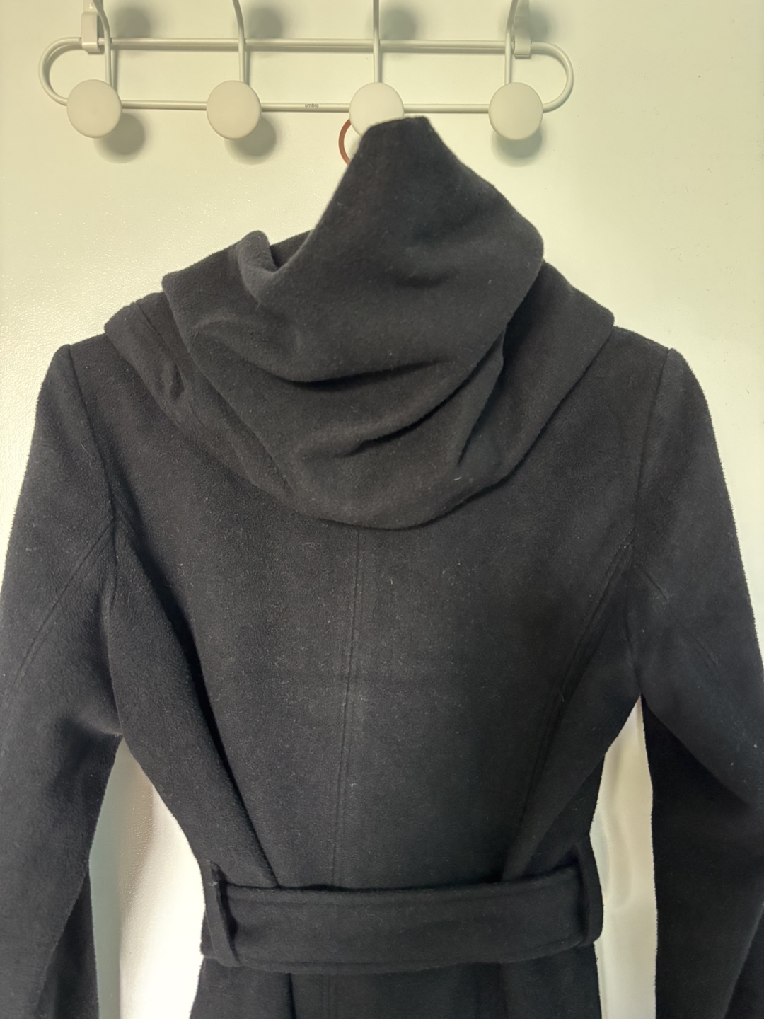 Banana Republic Black Hooded Wool Coat - photo 5