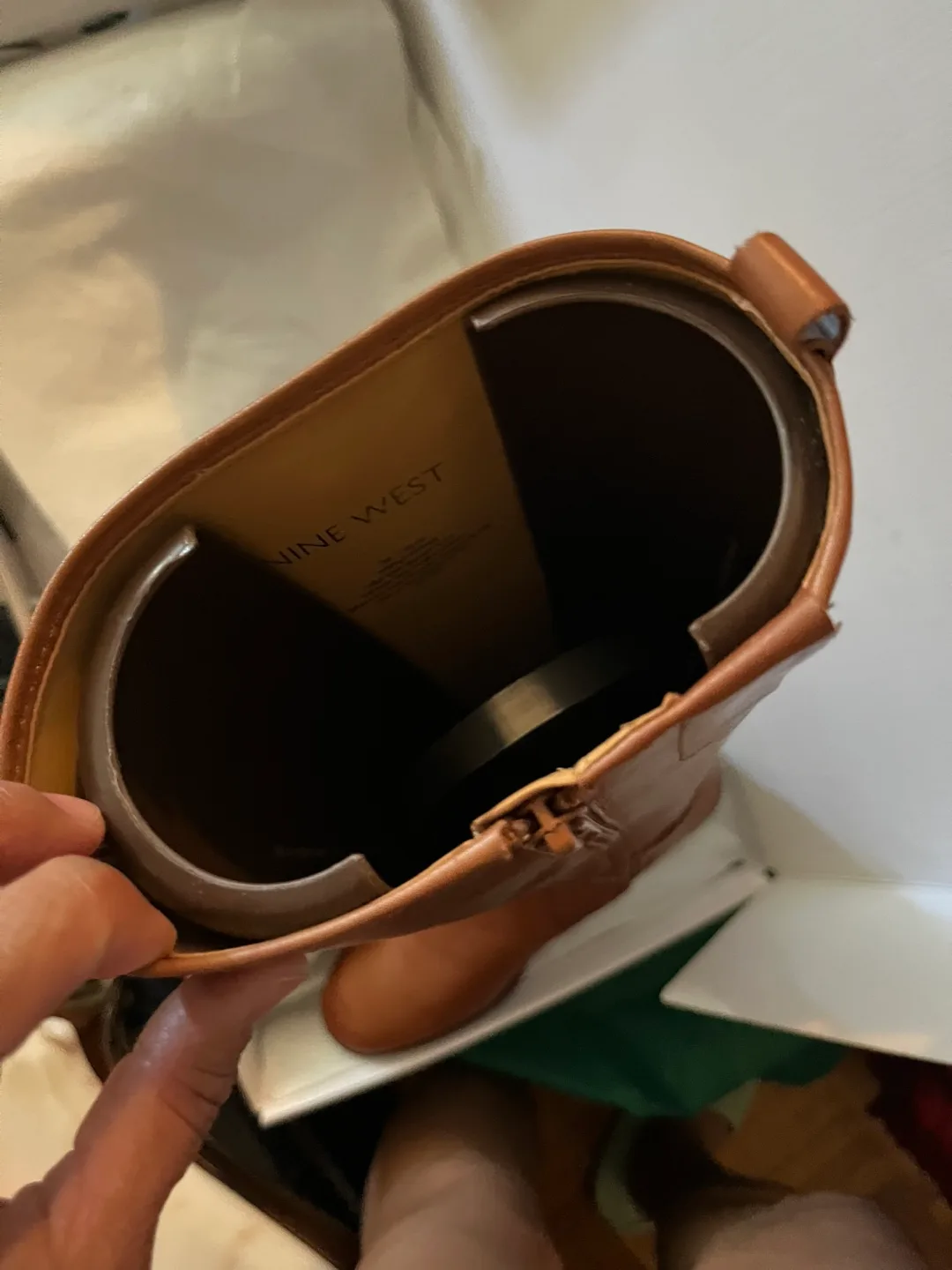 Nine West Brown Leather Riding Boots image indicator(3)