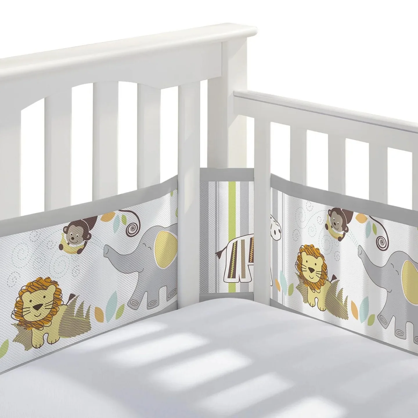 BreathableBaby Crib Liner - Grey, Fits Full-Size Cribs thumbnail