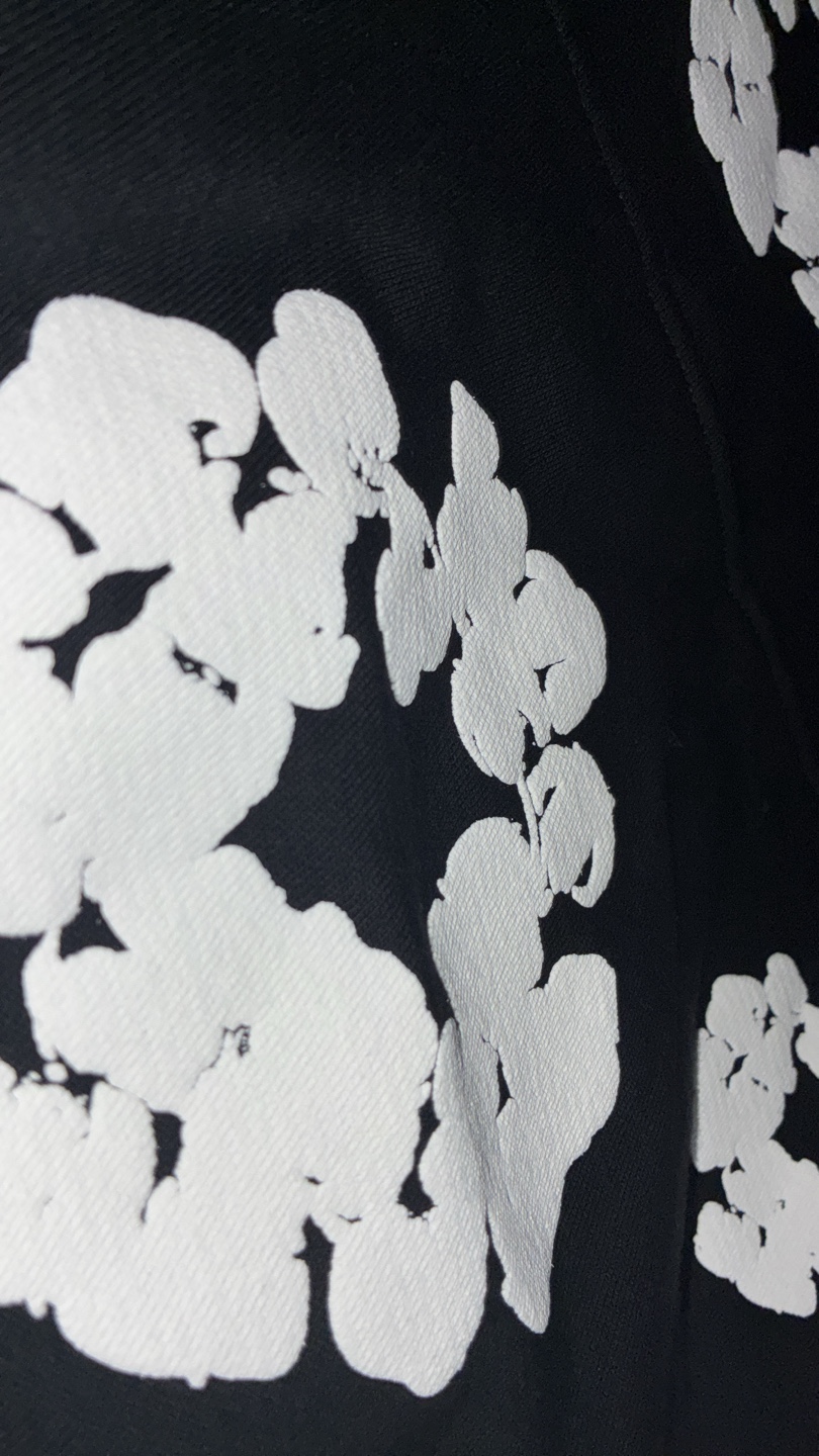 Denim Tears Hoodie Black Floral Design - photo 2