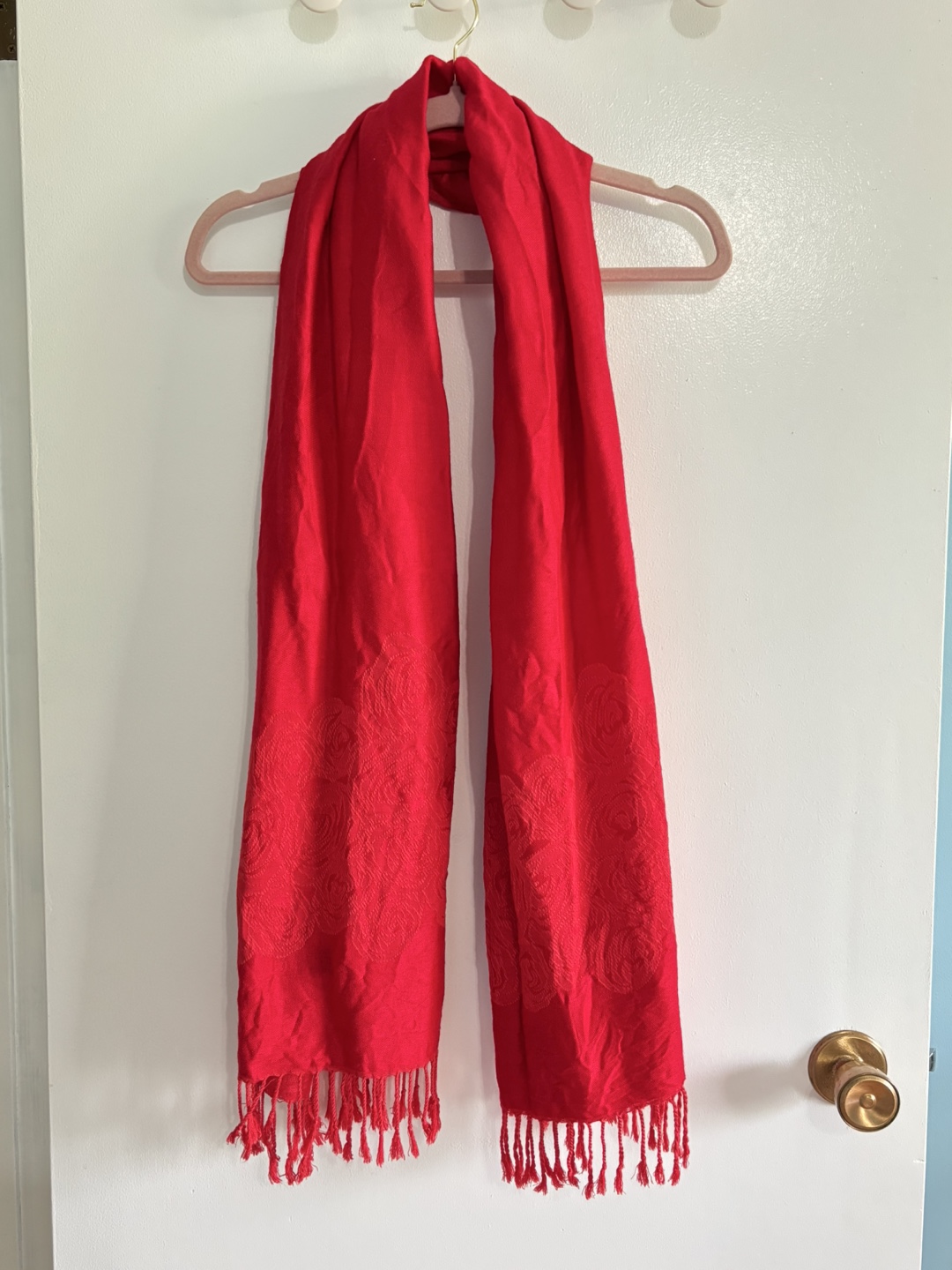 Red Cashmere Scarf - photo 4