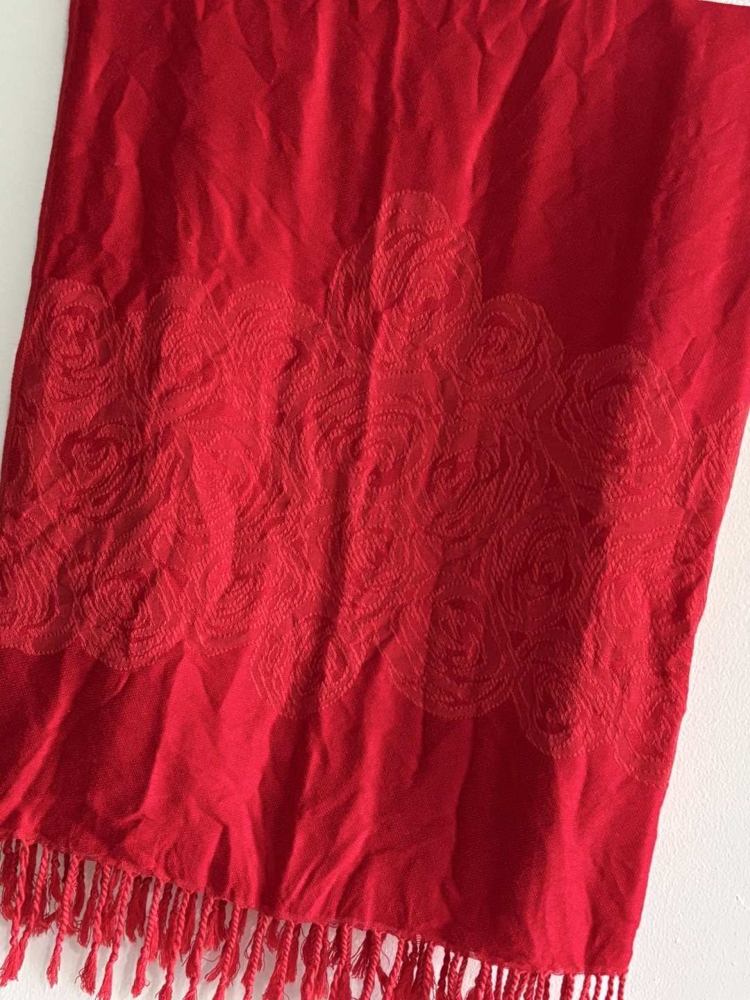 Red Cashmere Scarf - photo 2