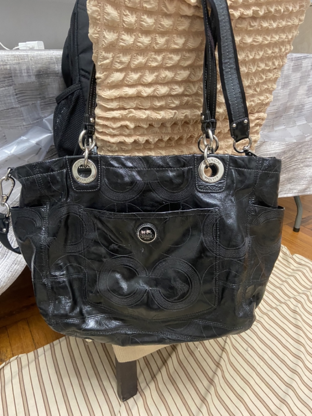 Coach Black Leather Tote Bag - photo 2