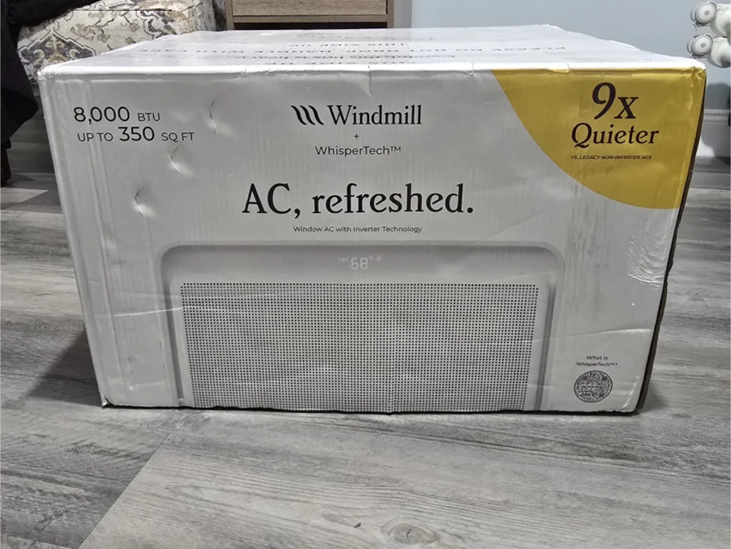 New Windmill WhisperTech Window AC 8,000 BTU thumbnail