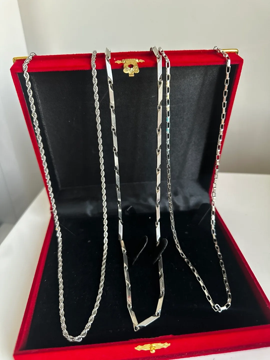 Silver Chain Necklace Set thumbnail