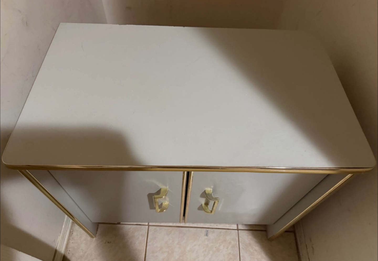 Grey Cabinet with Gold Trim - photo 3