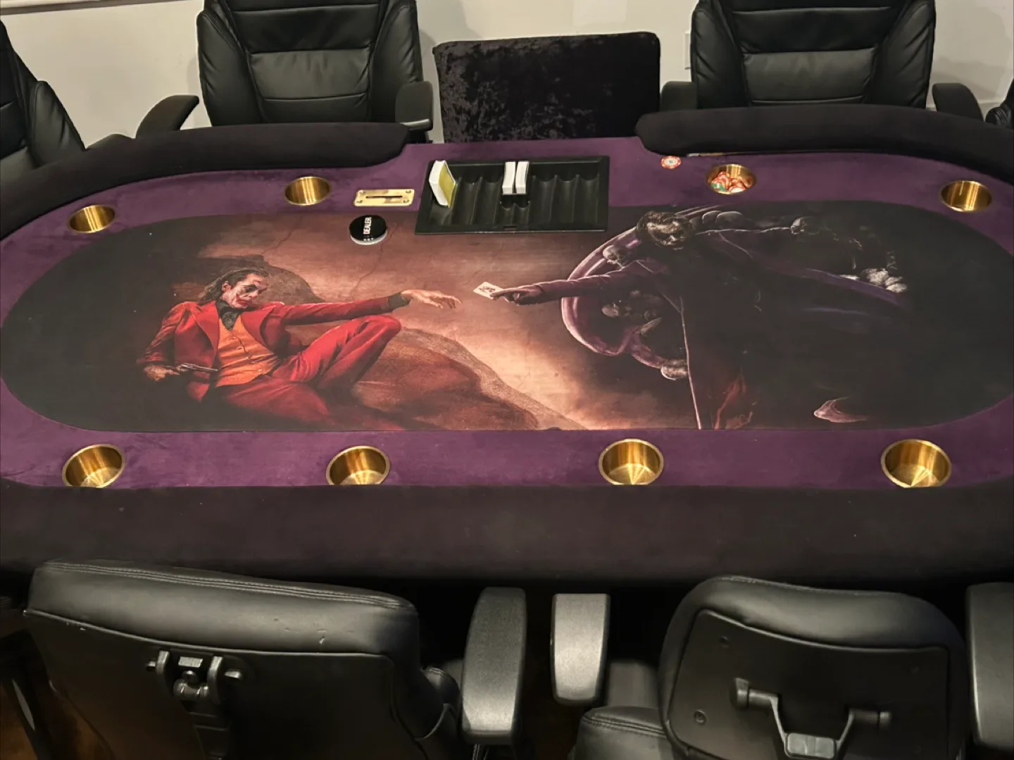 Custom Poker Table with Joker Design thumbnail