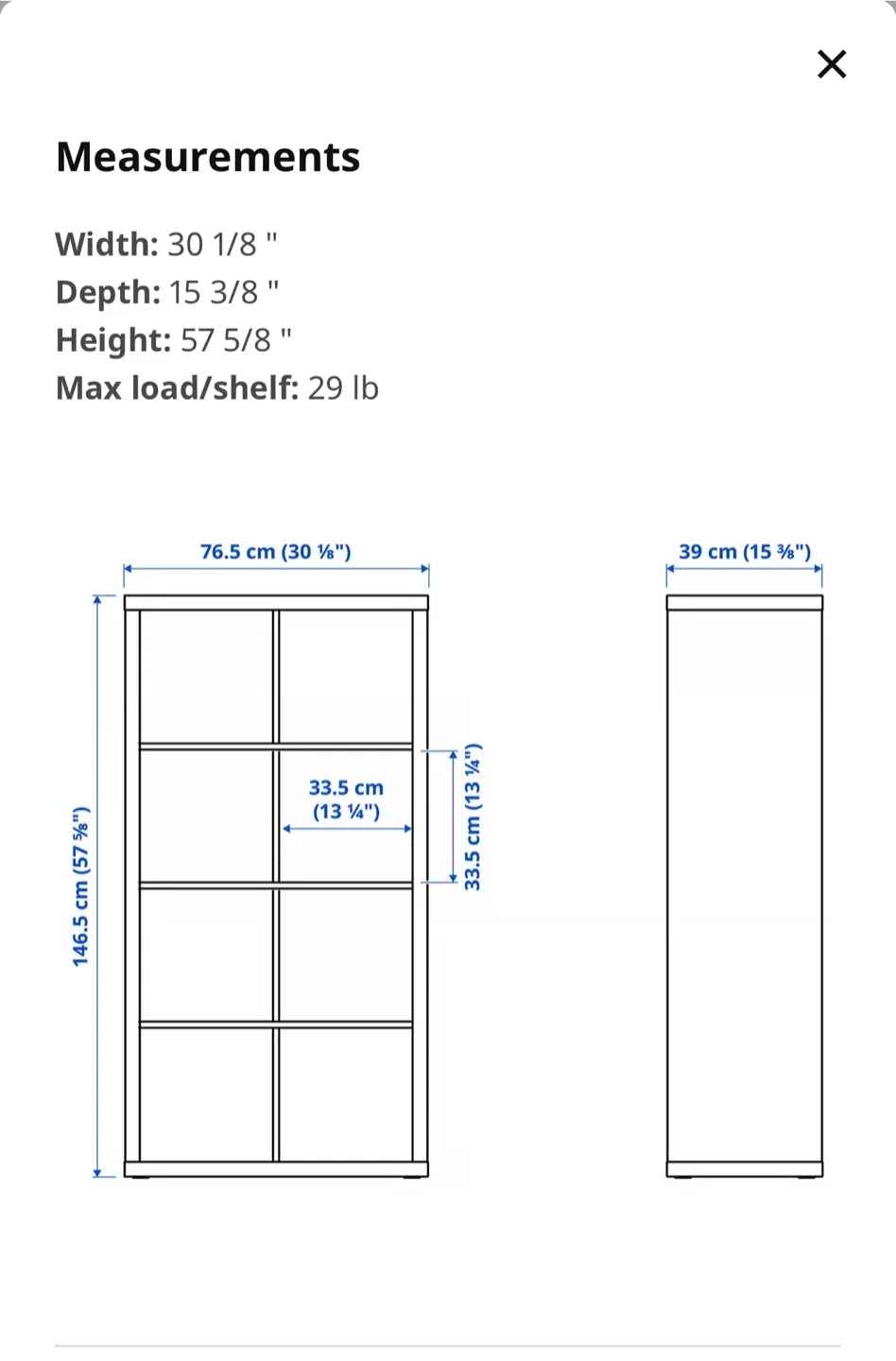 IKEA Kallax Shelf Unit - Black-Brown image indicator(3)