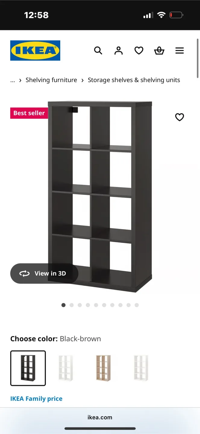 IKEA Kallax Shelf Unit - Black-Brown image indicator(2)