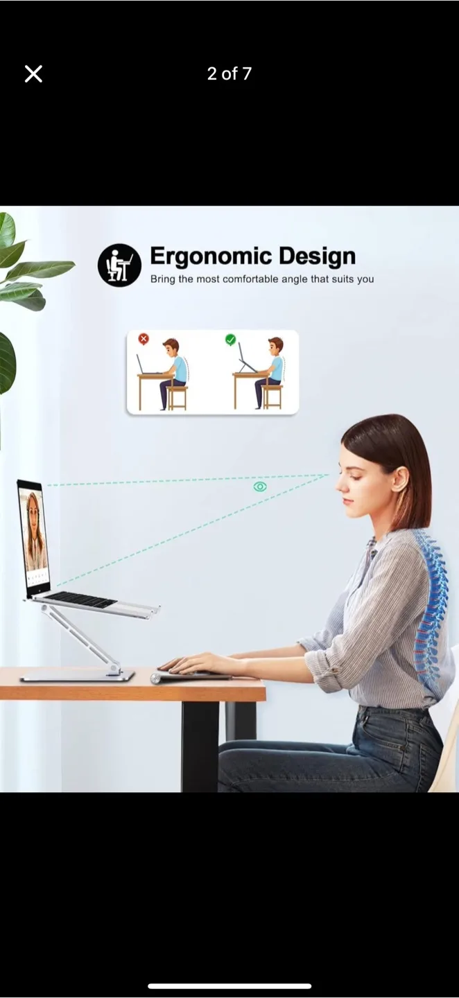 Adjustable Laptop Stand - Fits 10" to 16" Laptops thumbnail