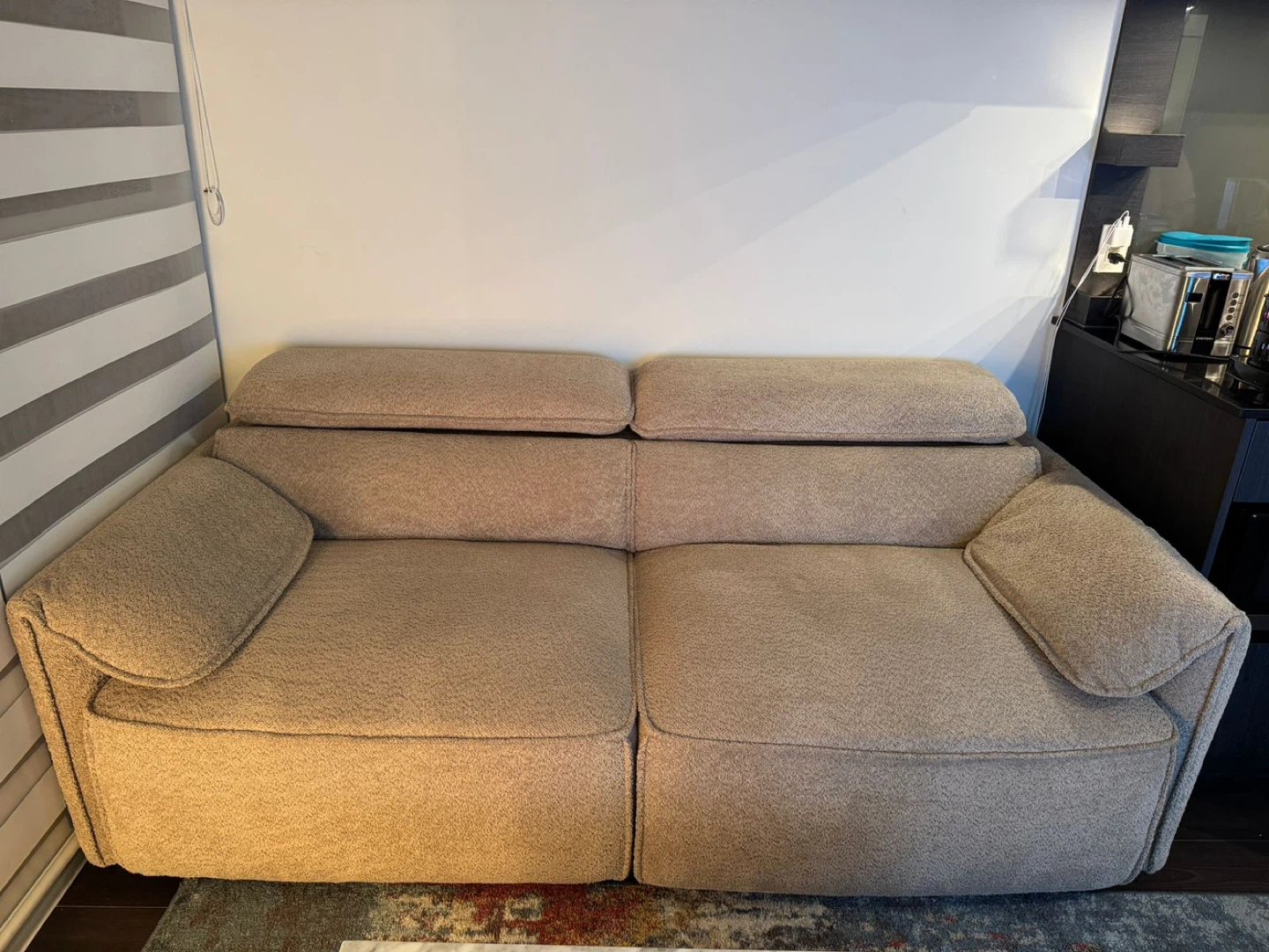 Beige Loveseat Sofa - photo 4