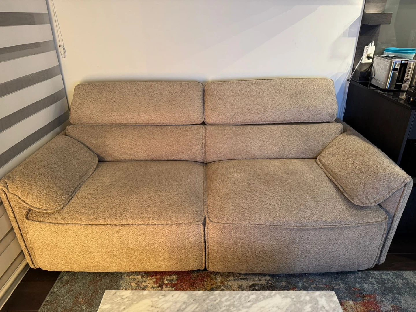 Beige Loveseat Sofa - photo 3