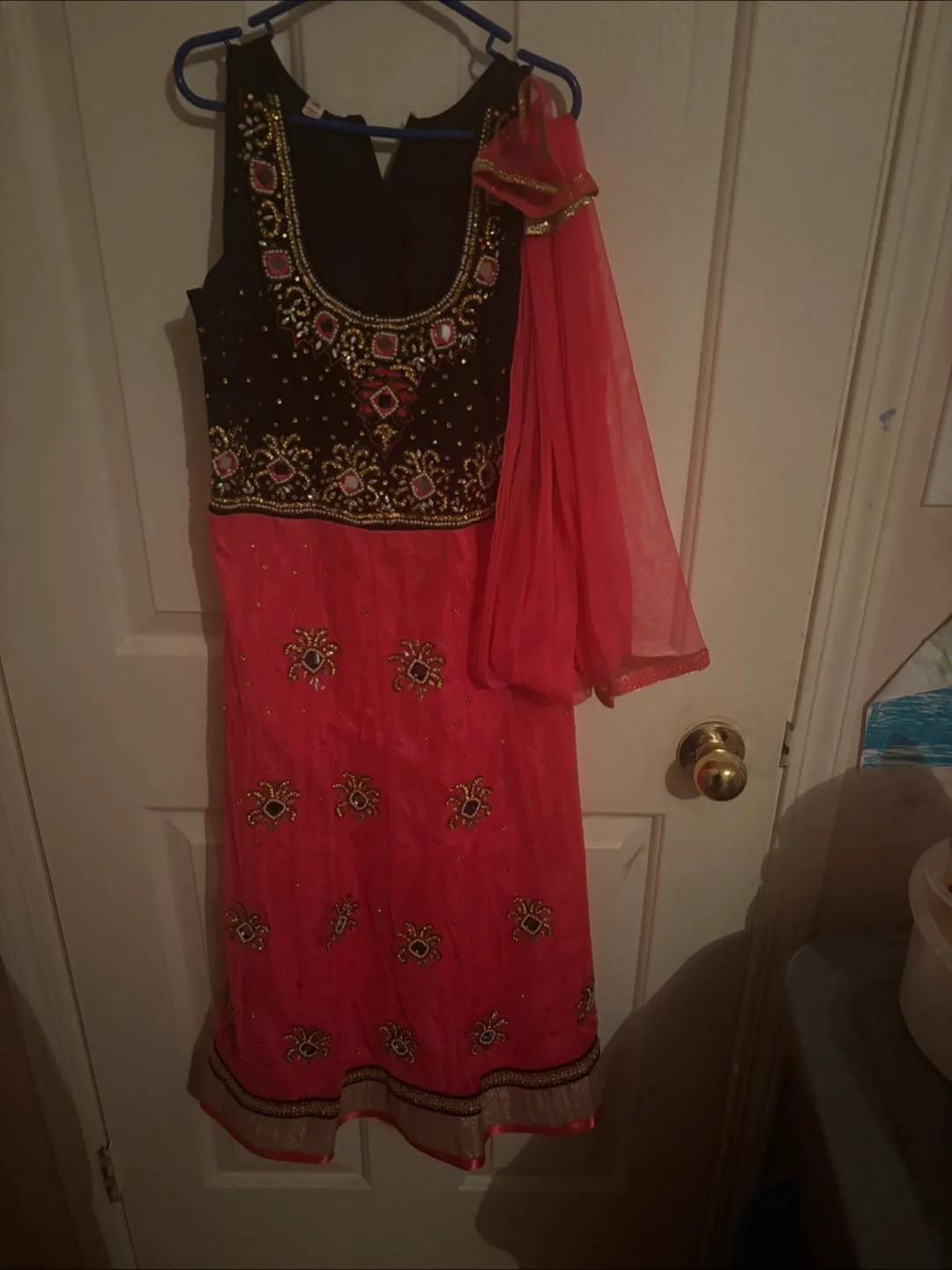 Pink & Black Embellished Dress thumbnail