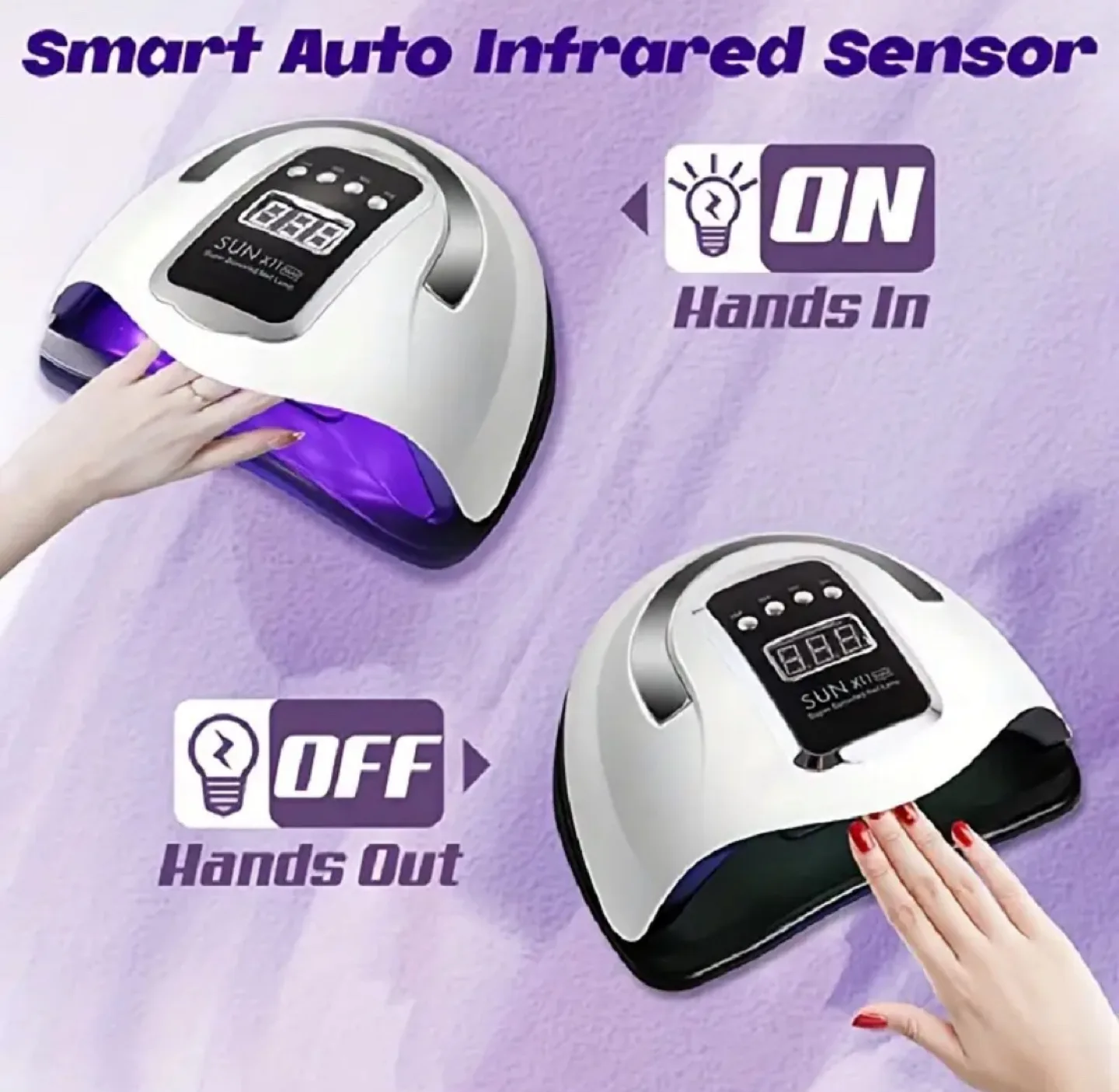 SUN X11 MAX Nail Lamp - Super Sunuvted Nail Lamp image indicator(3)