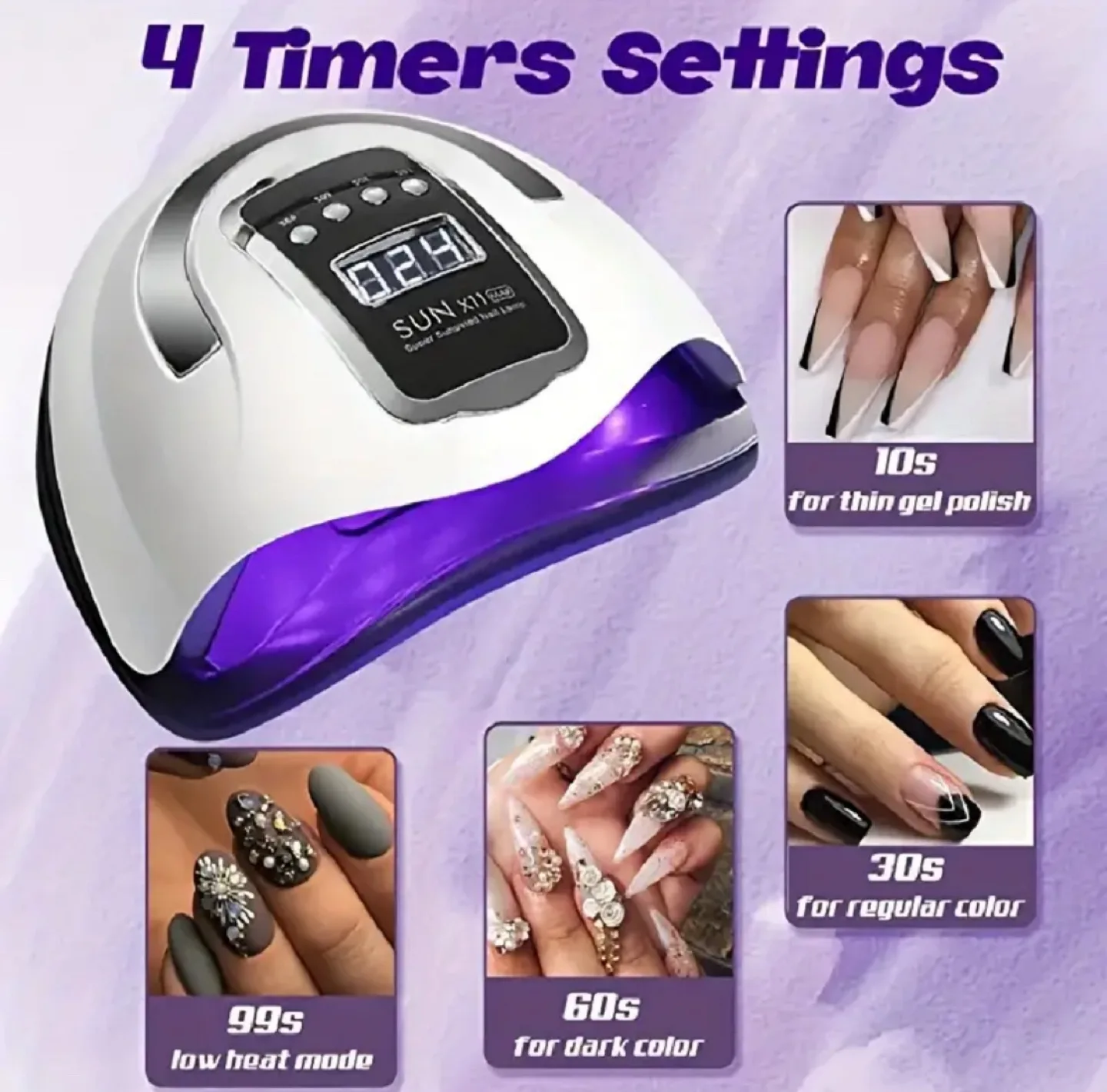 SUN X11 MAX Nail Lamp - Super Sunuvted Nail Lamp image indicator(2)
