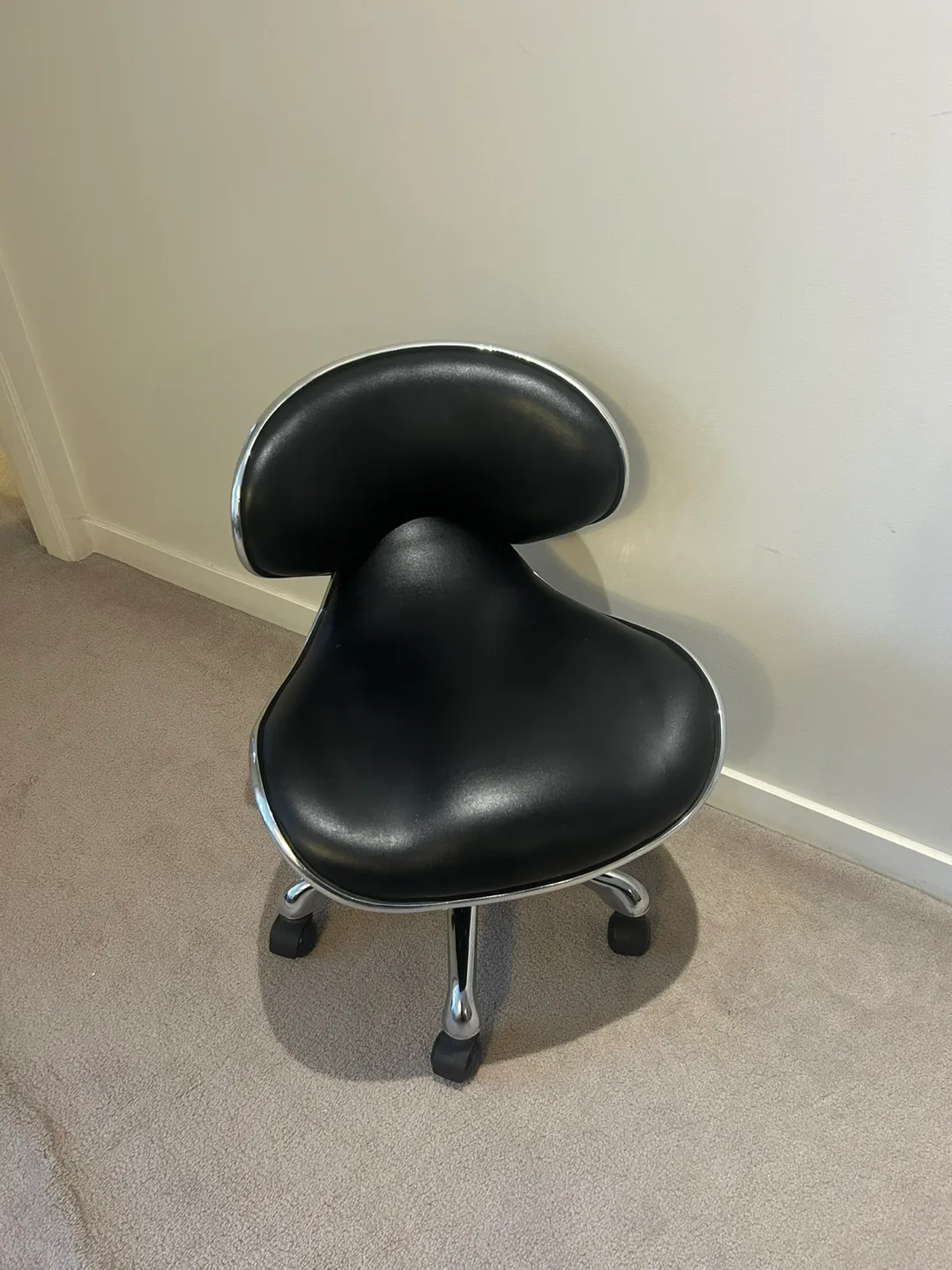 Black Saddle Stool Chair set of 2! image indicator(2)