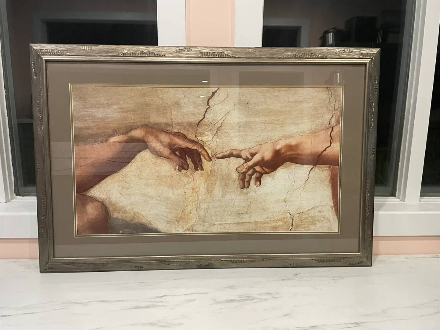 Framed Michelangelo's Creation of Adam Print