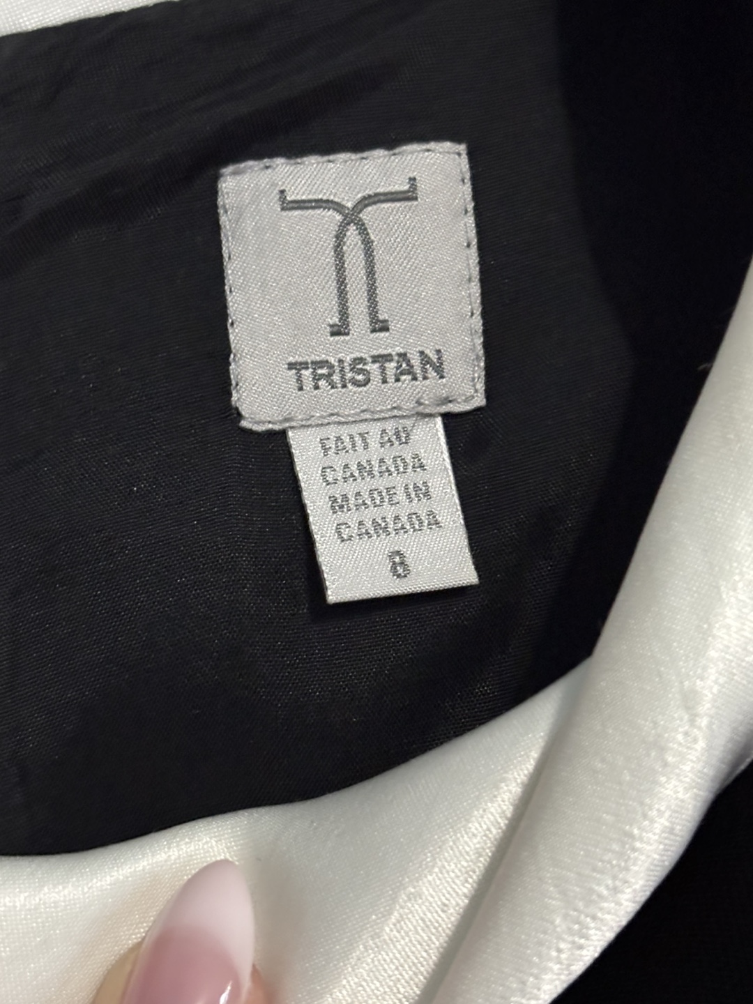 Tristan Black Dress, Silk Collar - photo 4