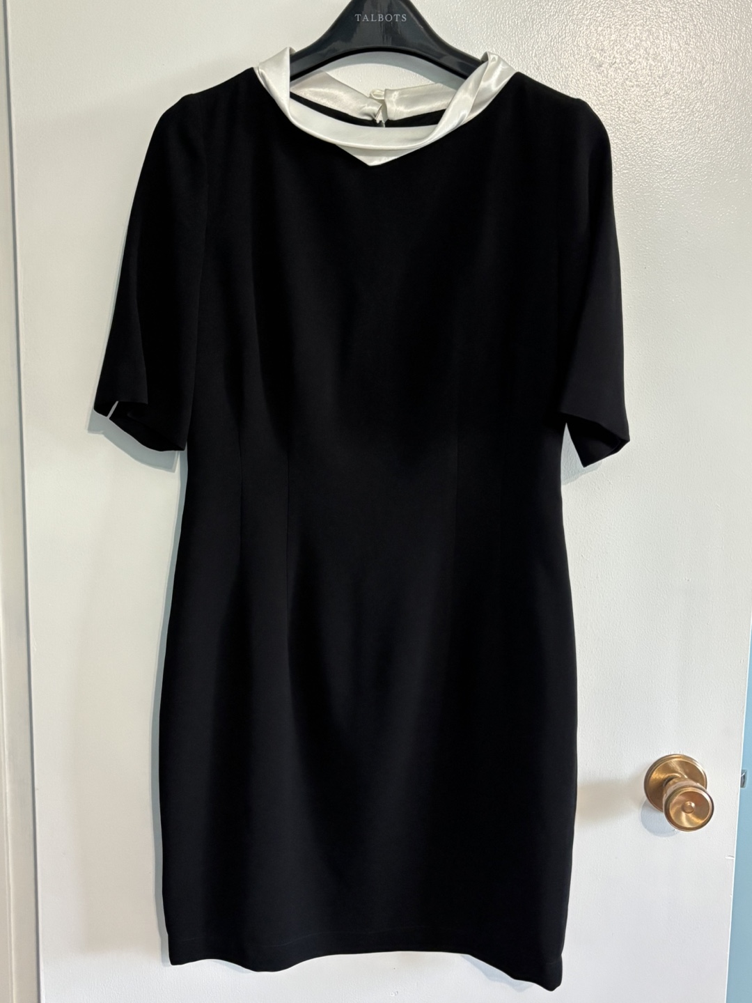 Tristan Black Dress, Silk Collar