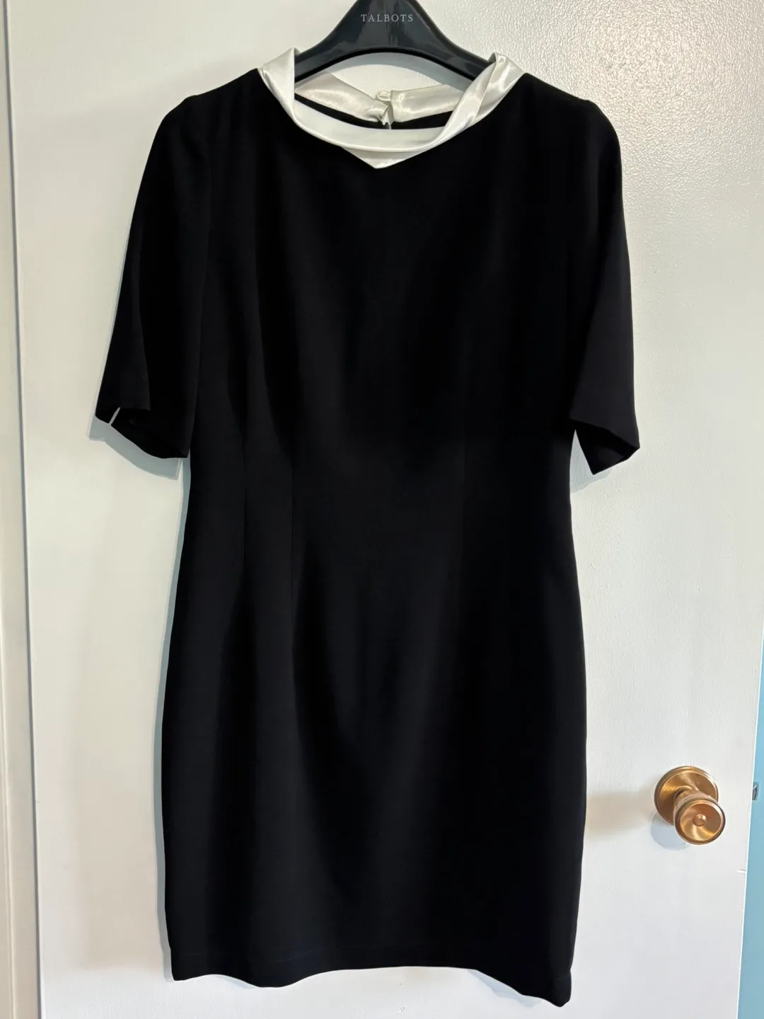 Tristan Black Dress, Silk Collar thumbnail