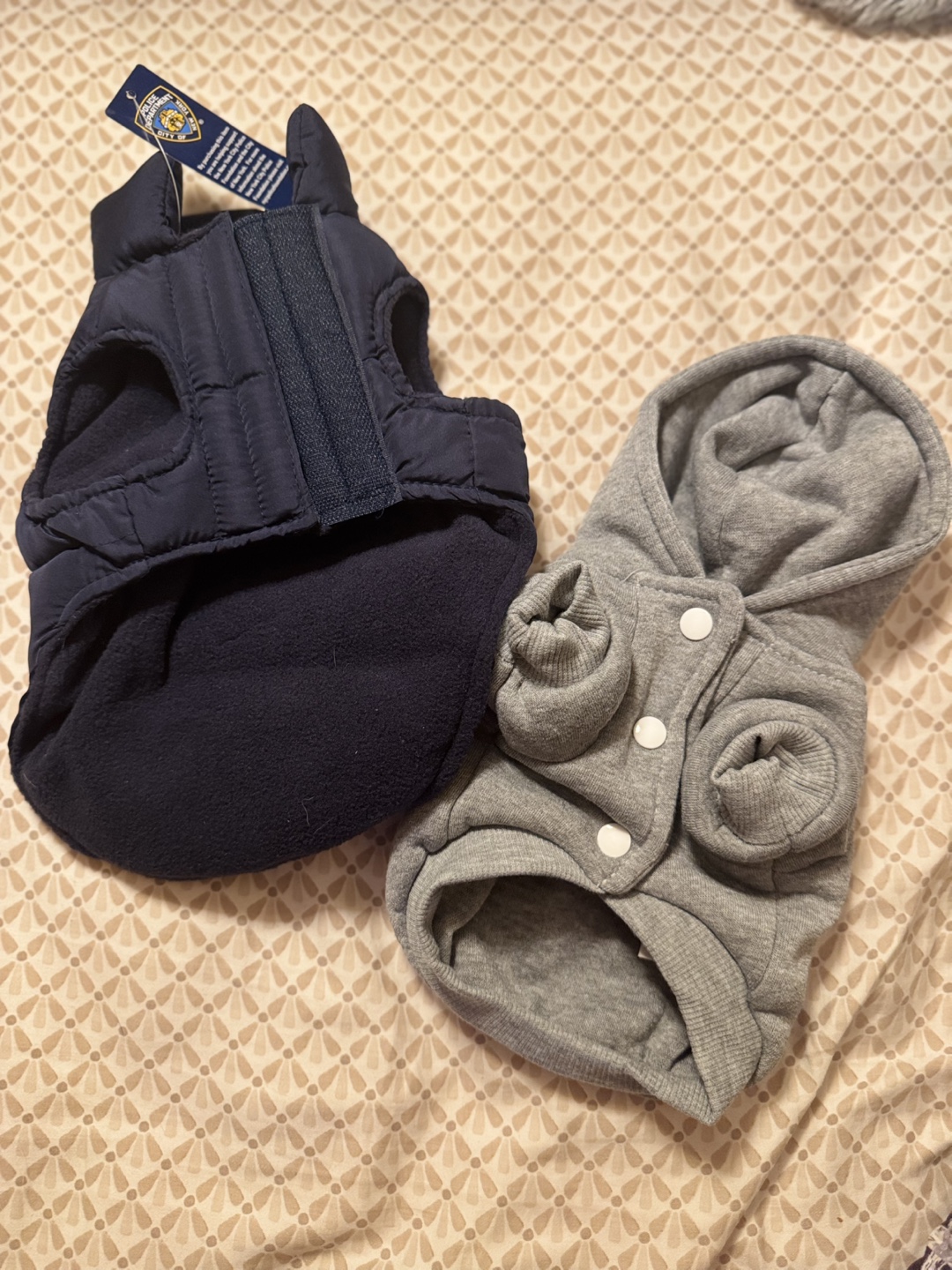 Dog Clothes: NYPD Vest & I ❤️ NY Hoodie, Small - photo 2
