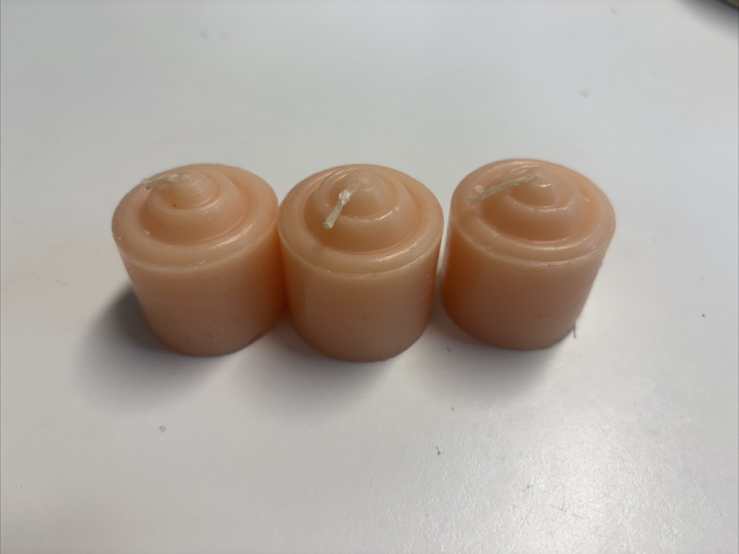Small Peach Candles (Set of 3)